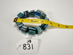Jackie Brazil "POP" Liquorice Blue Mix Small Cubes Bracelet ( B0224 )