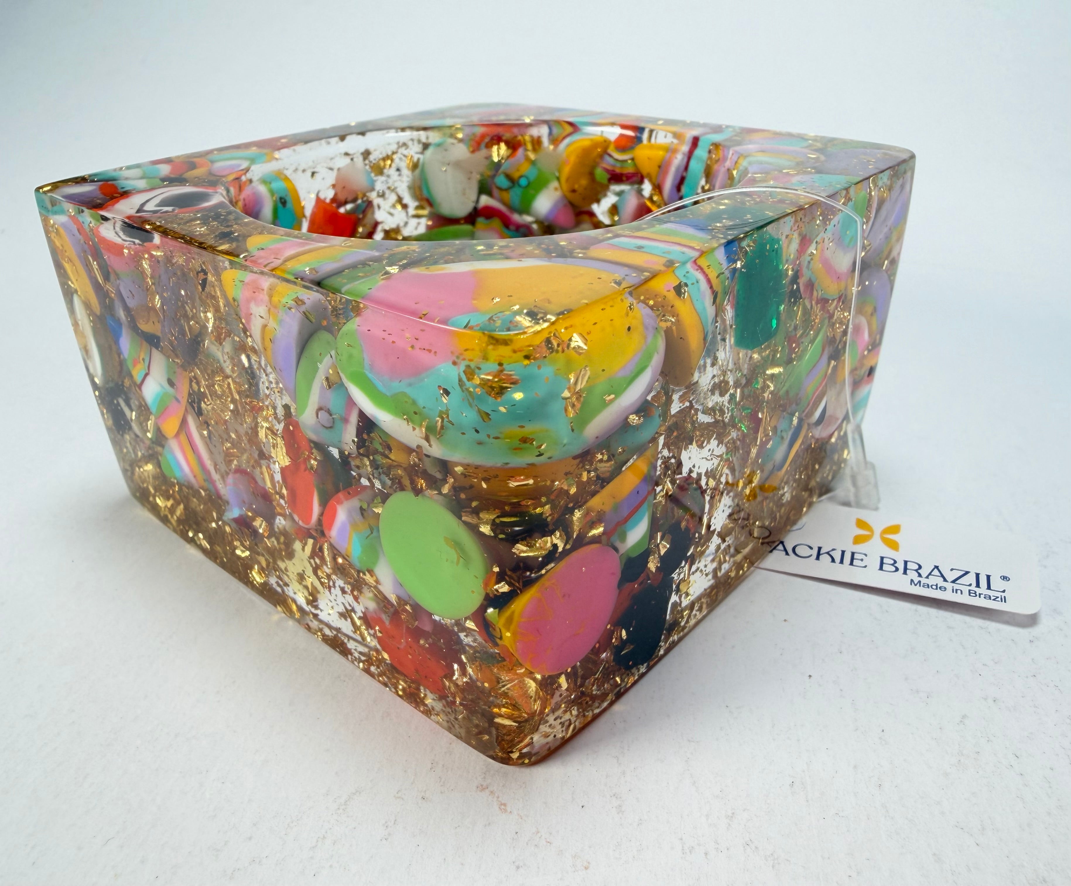 Jackie Brazil "Solid Square" Cascade x Gold Flakes 5cm Bangle ( B2100 )