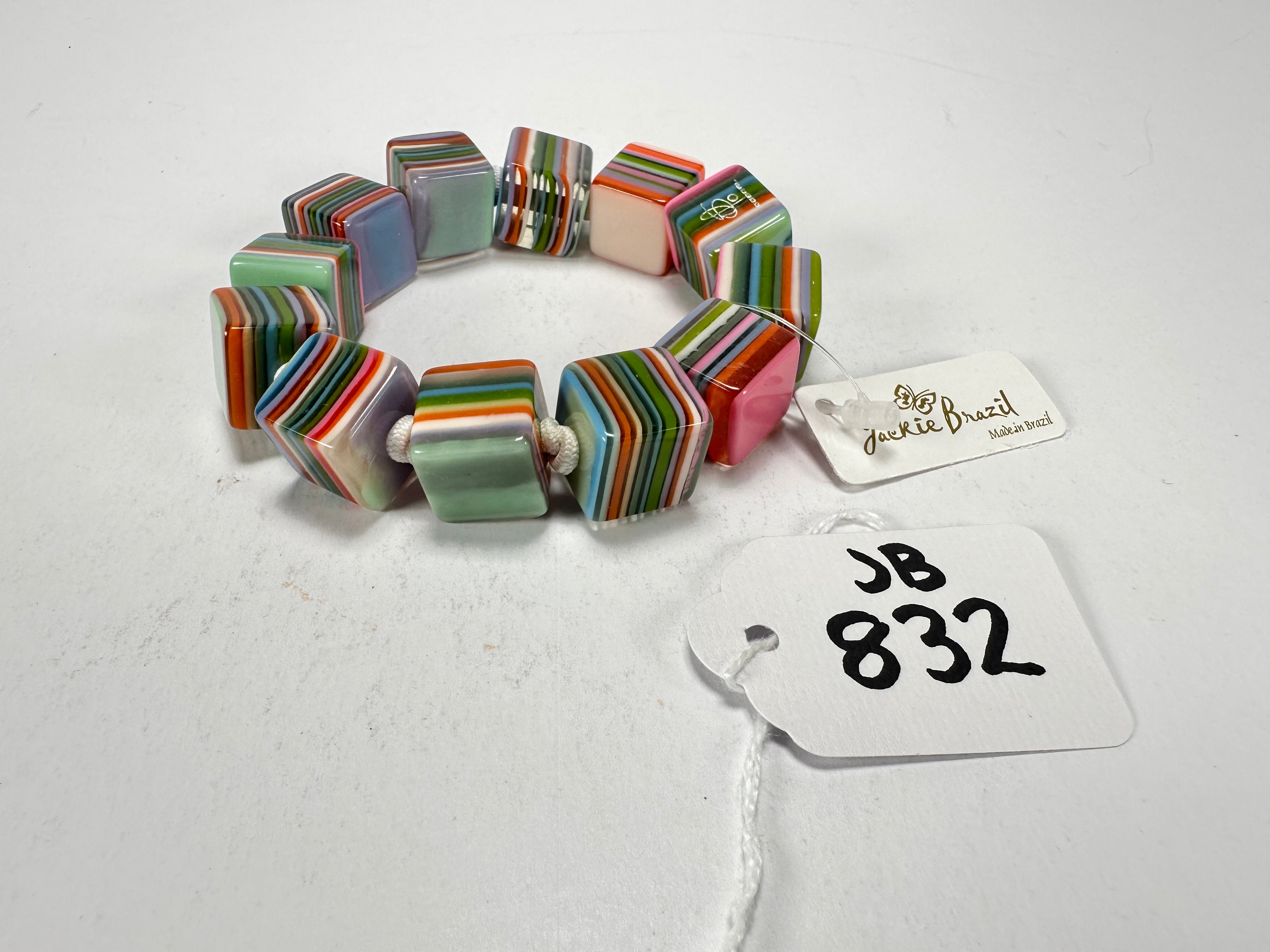 Jackie Brazil "POP" Liquorice Spring Mix Small Cubes Bracelet ( B0224 )