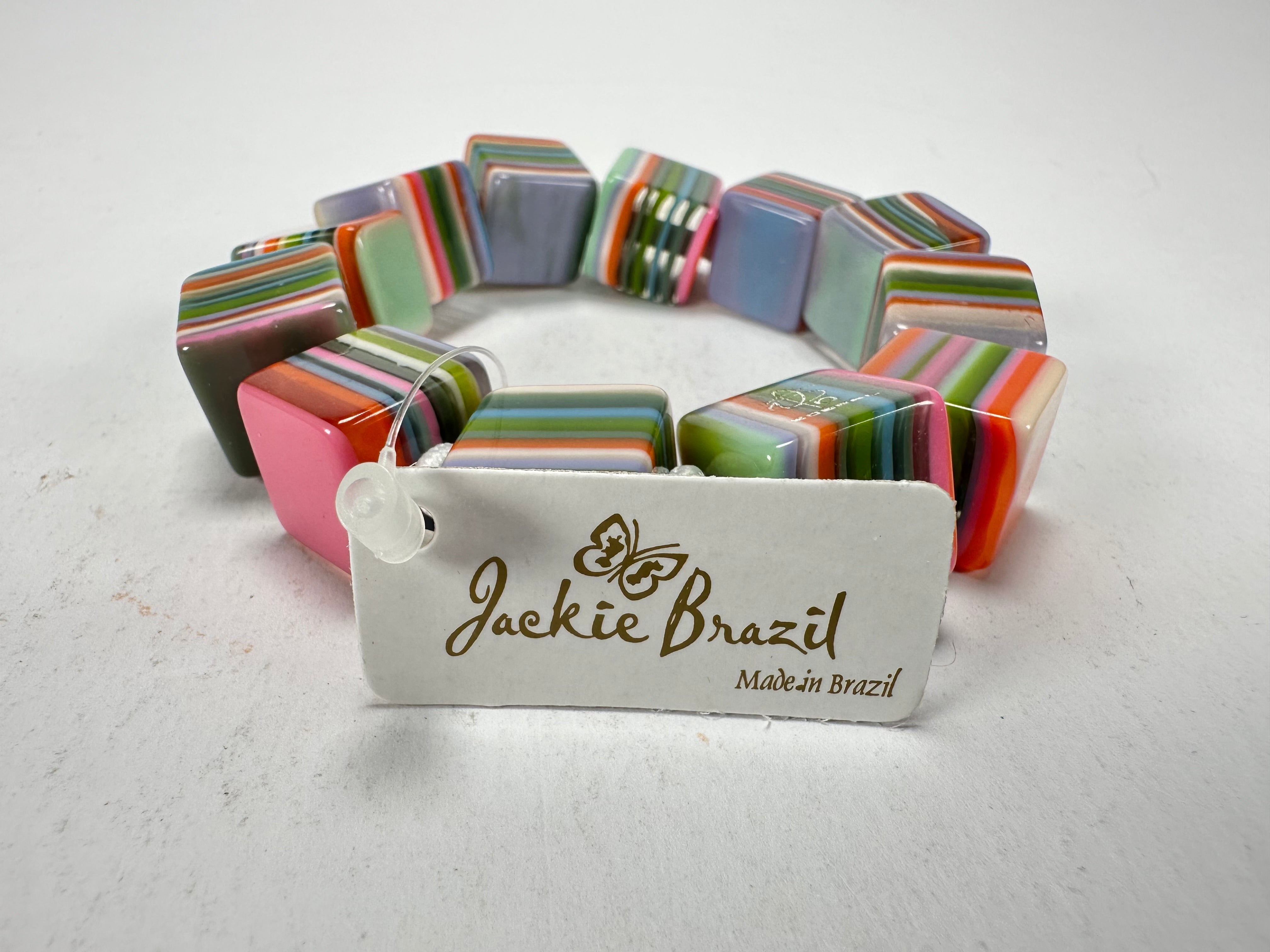 Jackie Brazil "POP" Liquorice Spring Mix Small Cubes Bracelet ( B0224 )