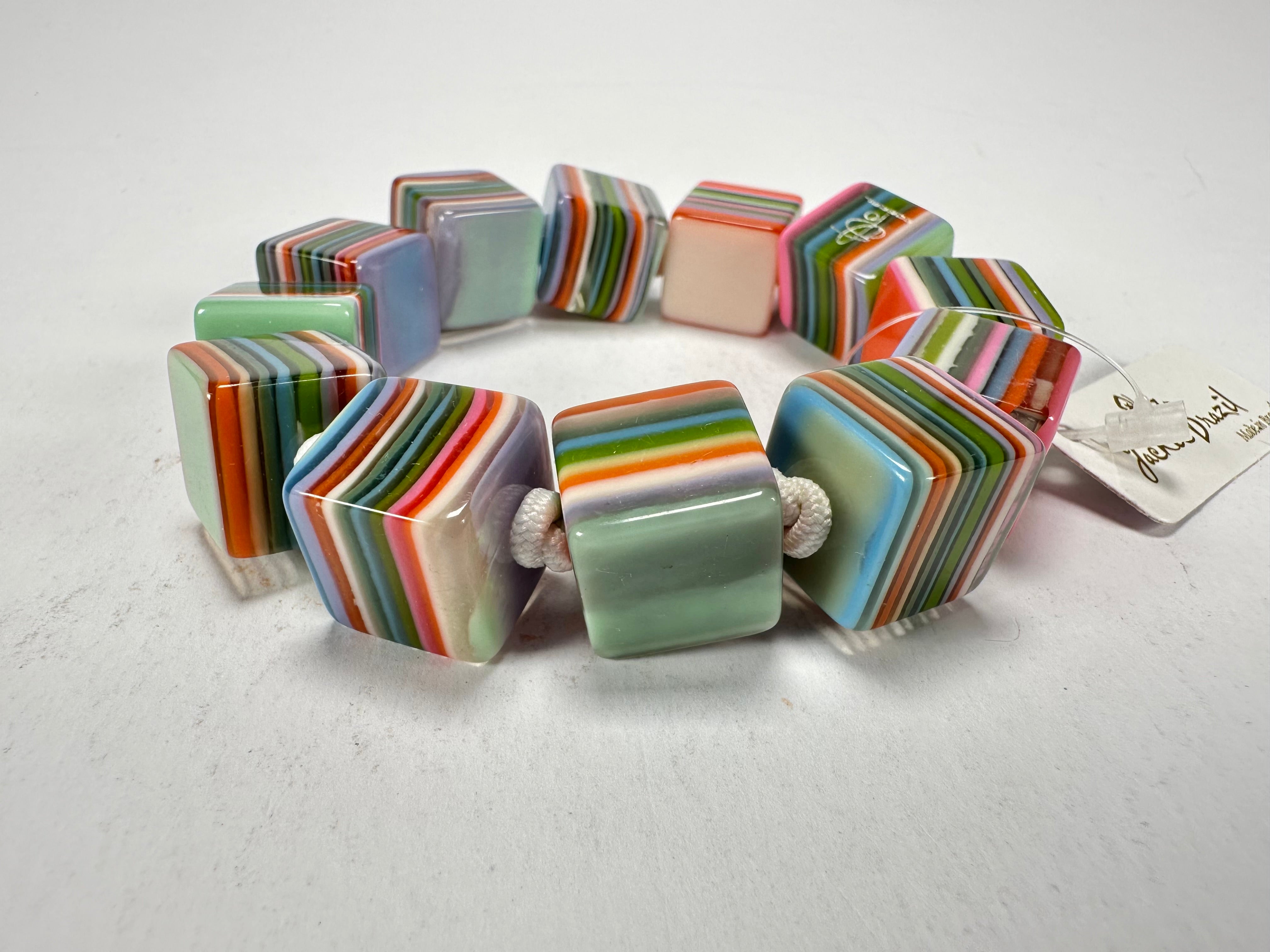 Jackie Brazil "POP" Liquorice Spring Mix Small Cubes Bracelet ( B0224 )