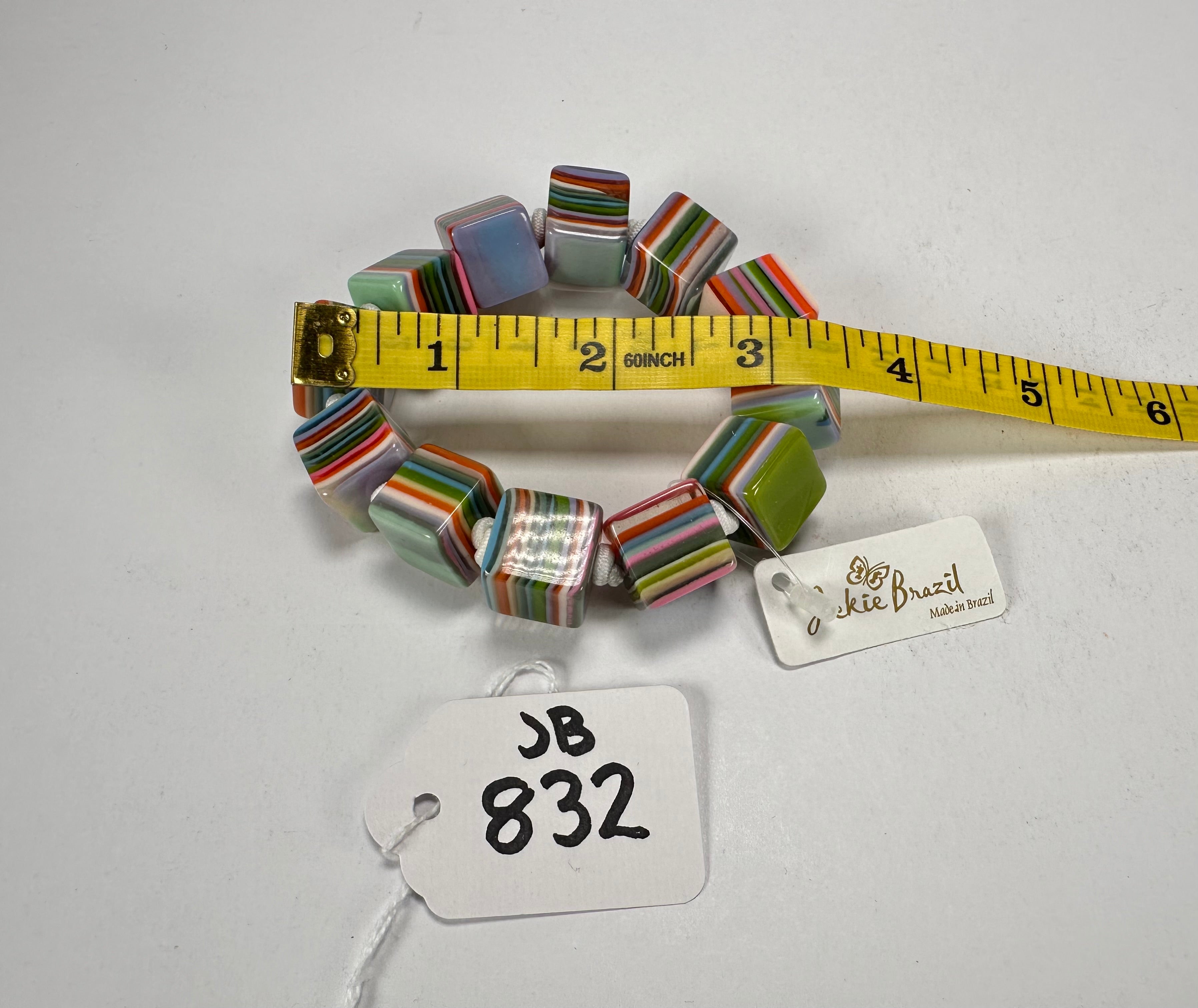 Jackie Brazil "POP" Liquorice Spring Mix Small Cubes Bracelet ( B0224 )