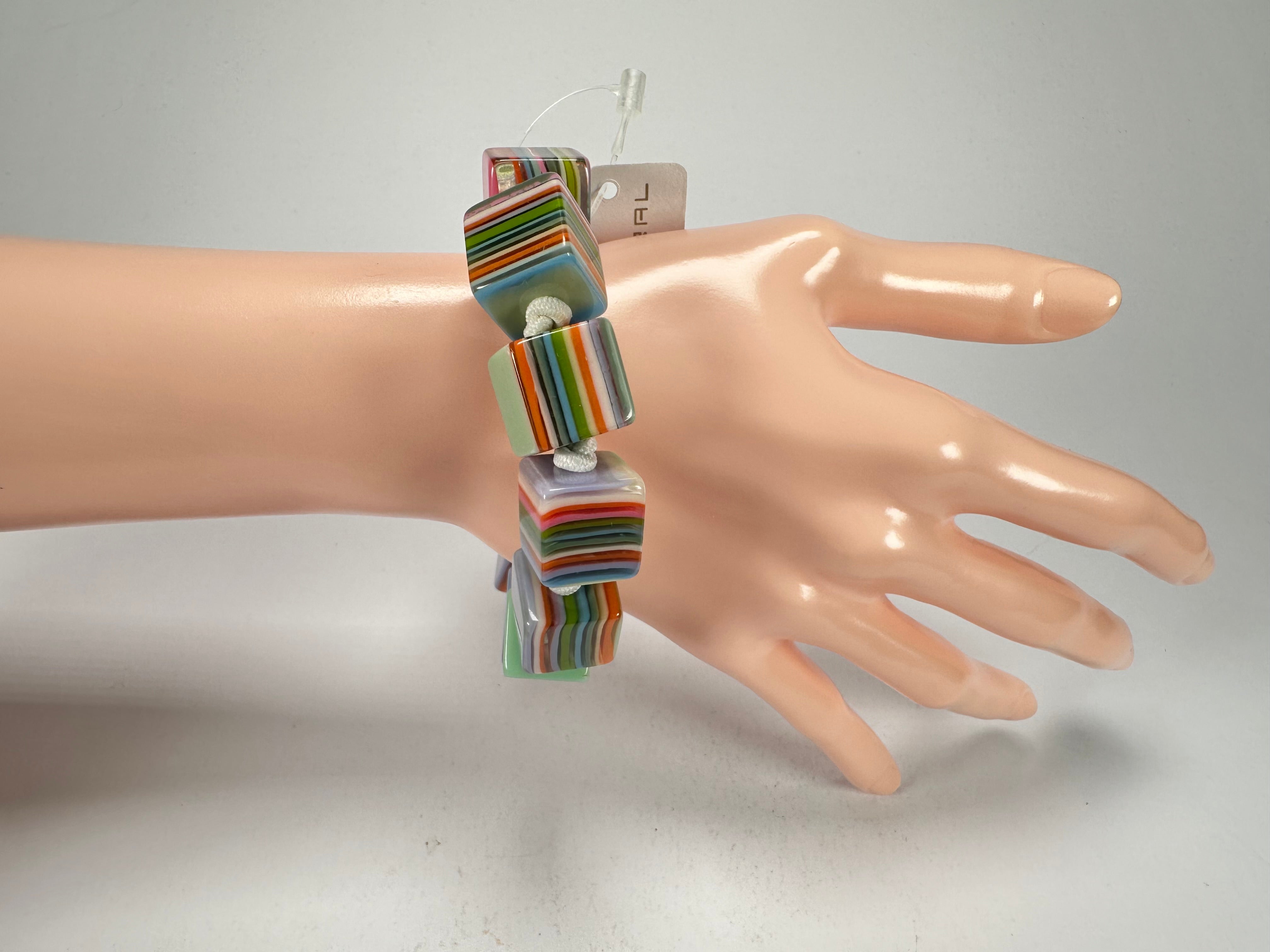 Jackie Brazil "POP" Liquorice Spring Mix Small Cubes Bracelet ( B0224 )