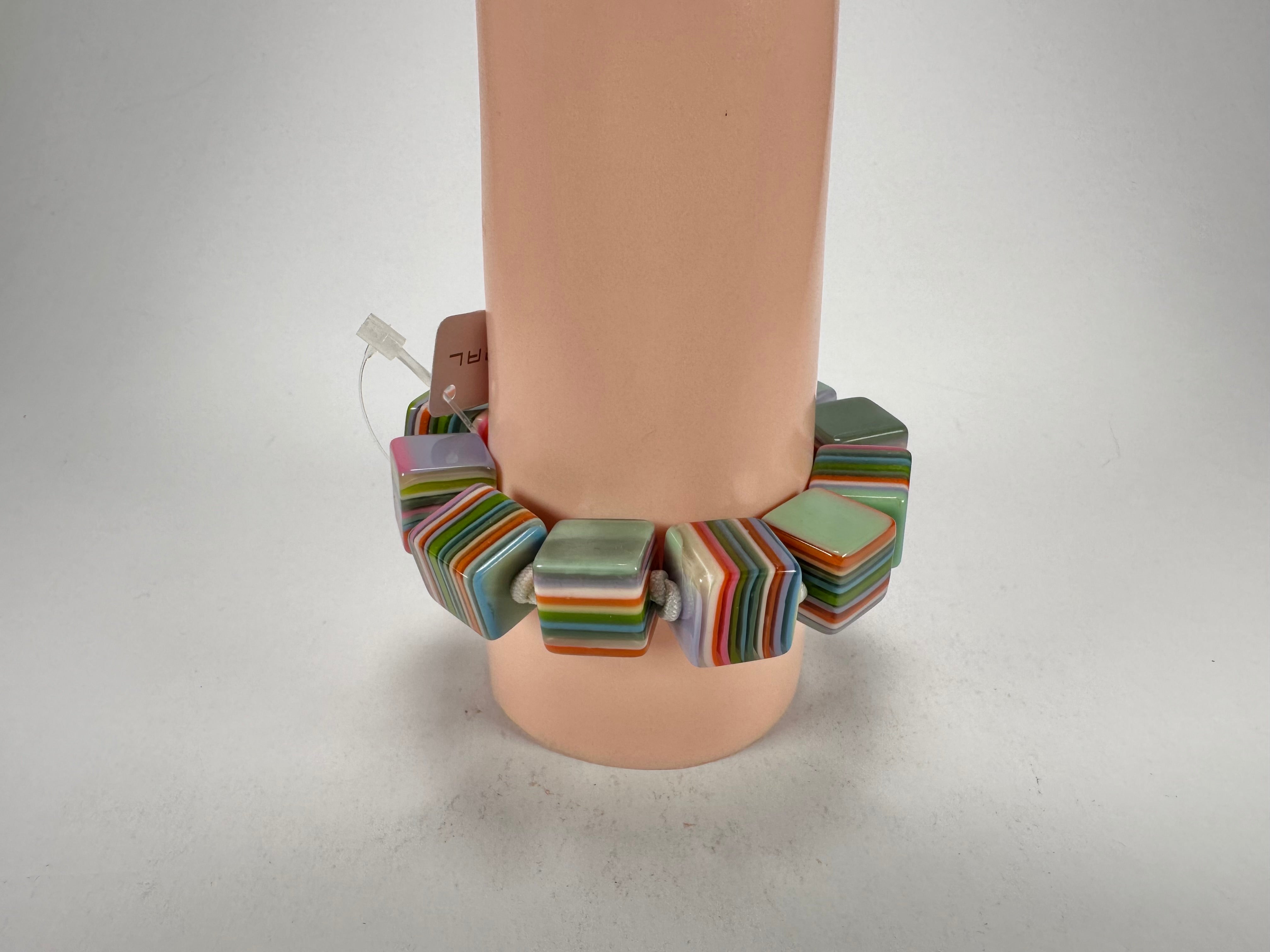 Jackie Brazil "POP" Liquorice Spring Mix Small Cubes Bracelet ( B0224 )