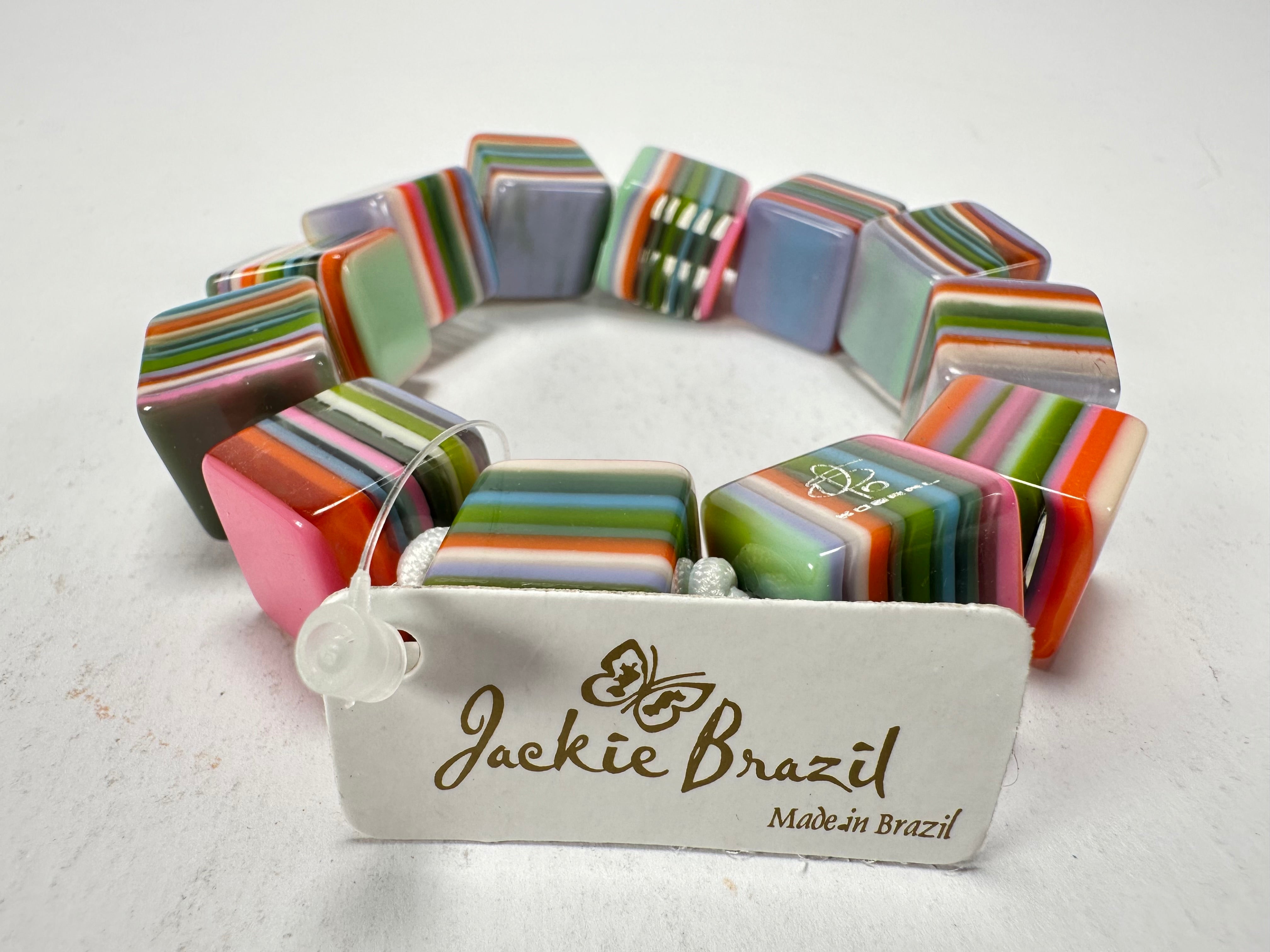 Jackie Brazil "POP" Liquorice Spring Mix Small Cubes Bracelet ( B0224 )