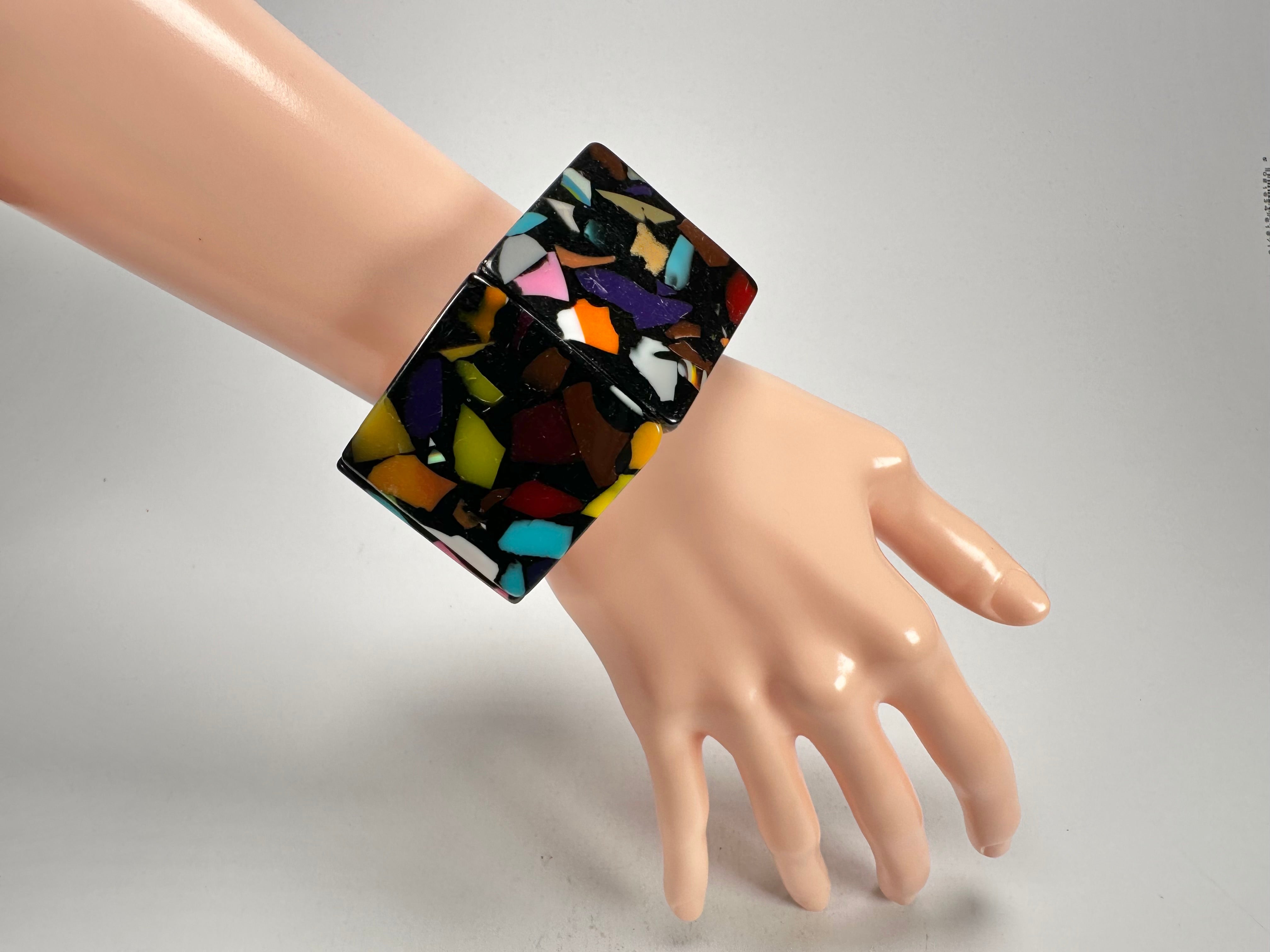 Jackie Brazil "Sabrina" Art Deco Van Allen Elasticated Bracelet ( B3131 )