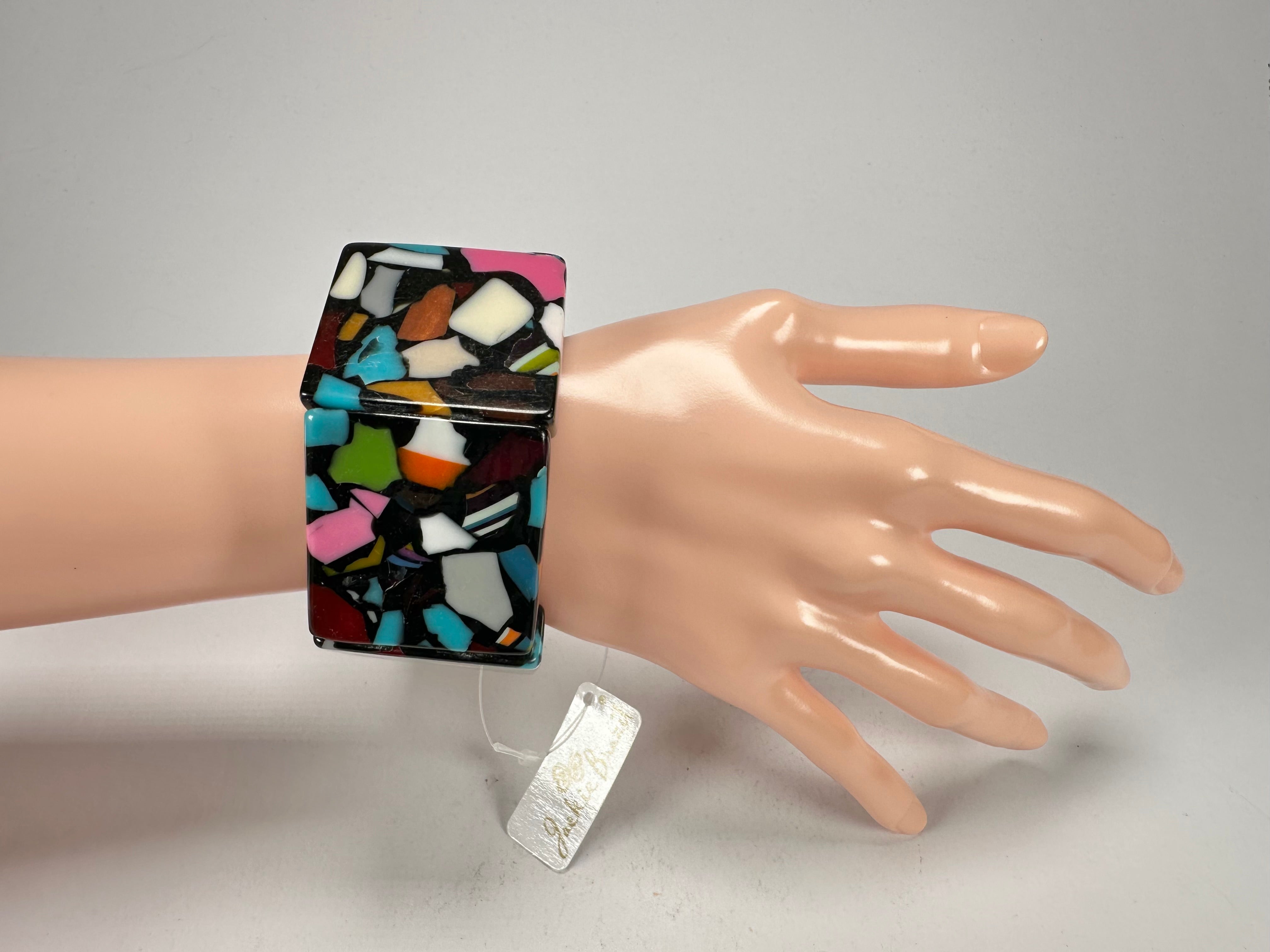 Jackie Brazil "Sabrina" Art Deco Van Allen Elasticated Bracelet ( B3131 )