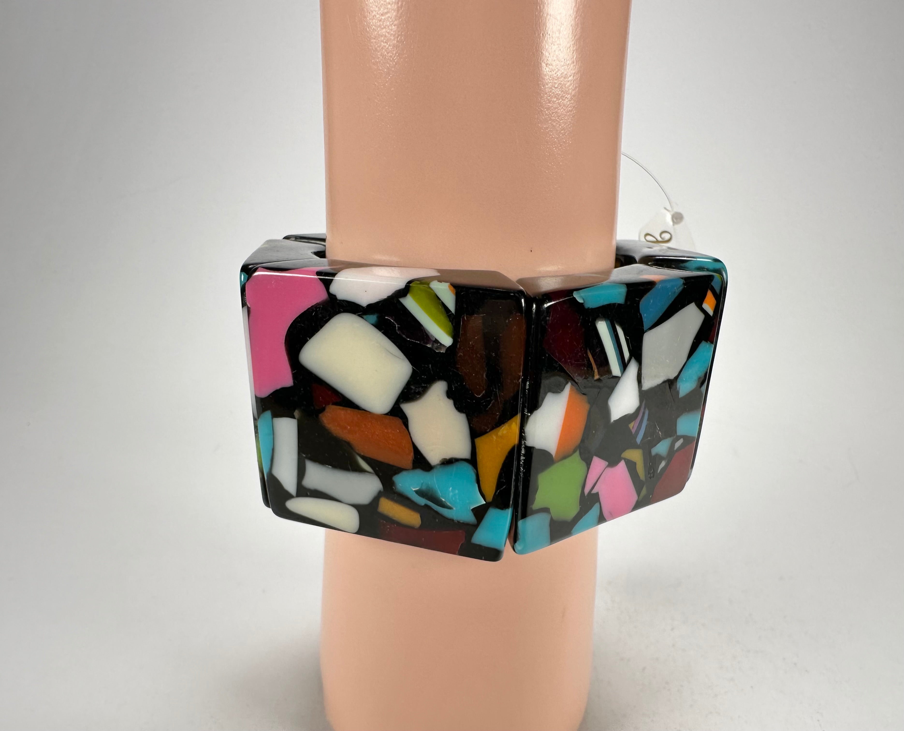 Jackie Brazil "Sabrina" Art Deco Van Allen Elasticated Bracelet ( B3131 )