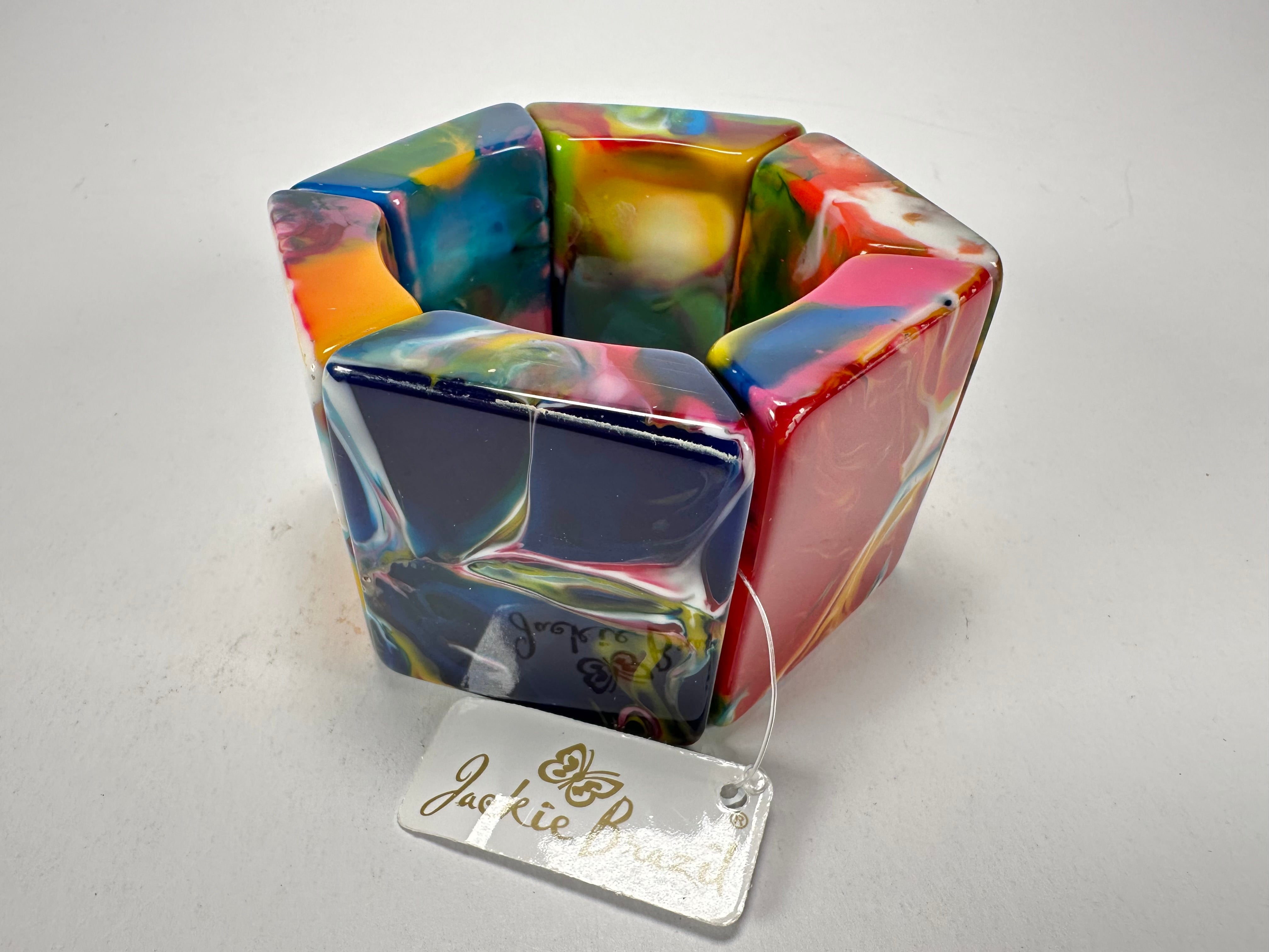Jackie Brazil "Sabrina" Kandinsky Elasticated Bracelet ( B0225 )