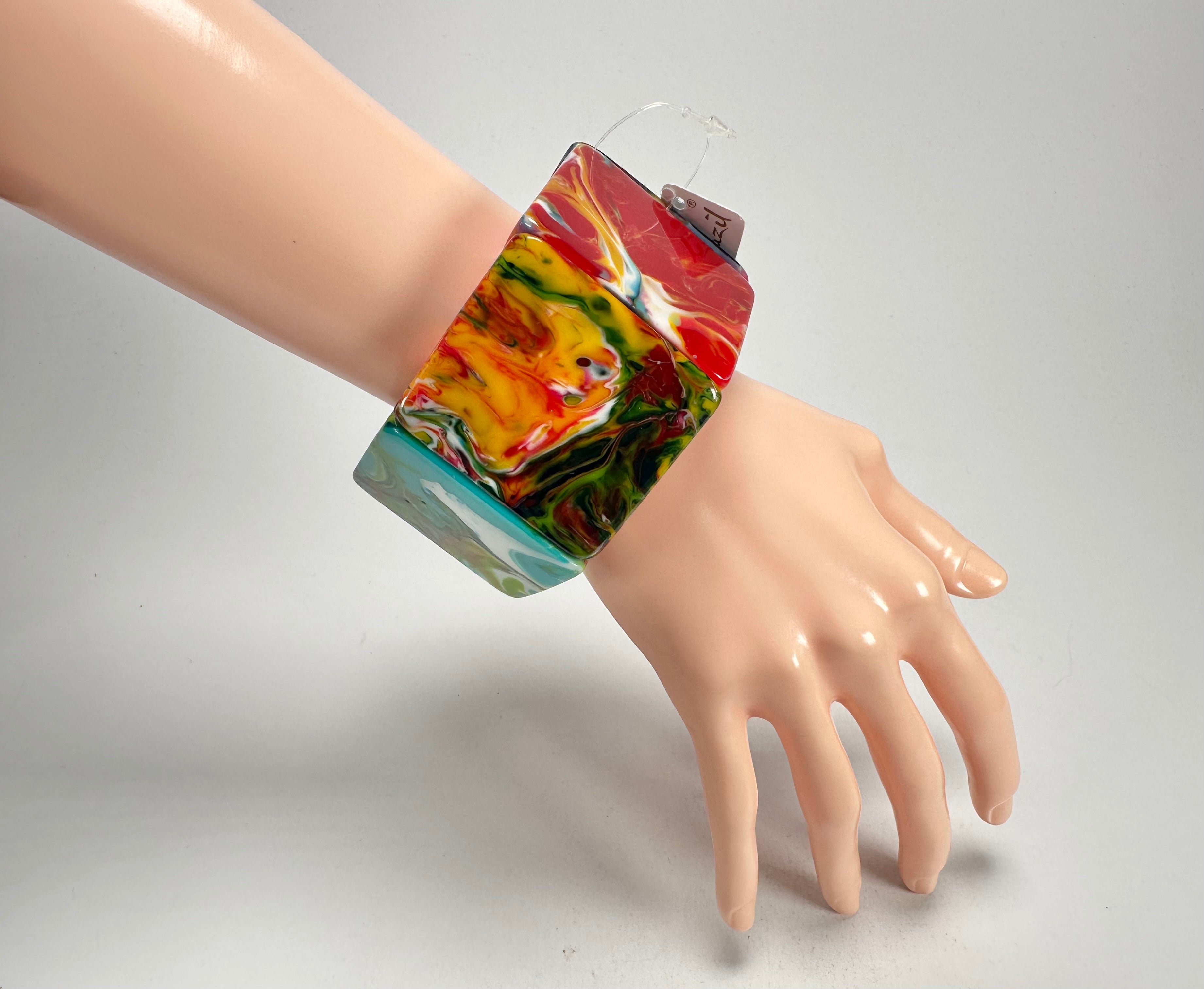 Jackie Brazil "Sabrina" Kandinsky Elasticated Bracelet ( B0225 )