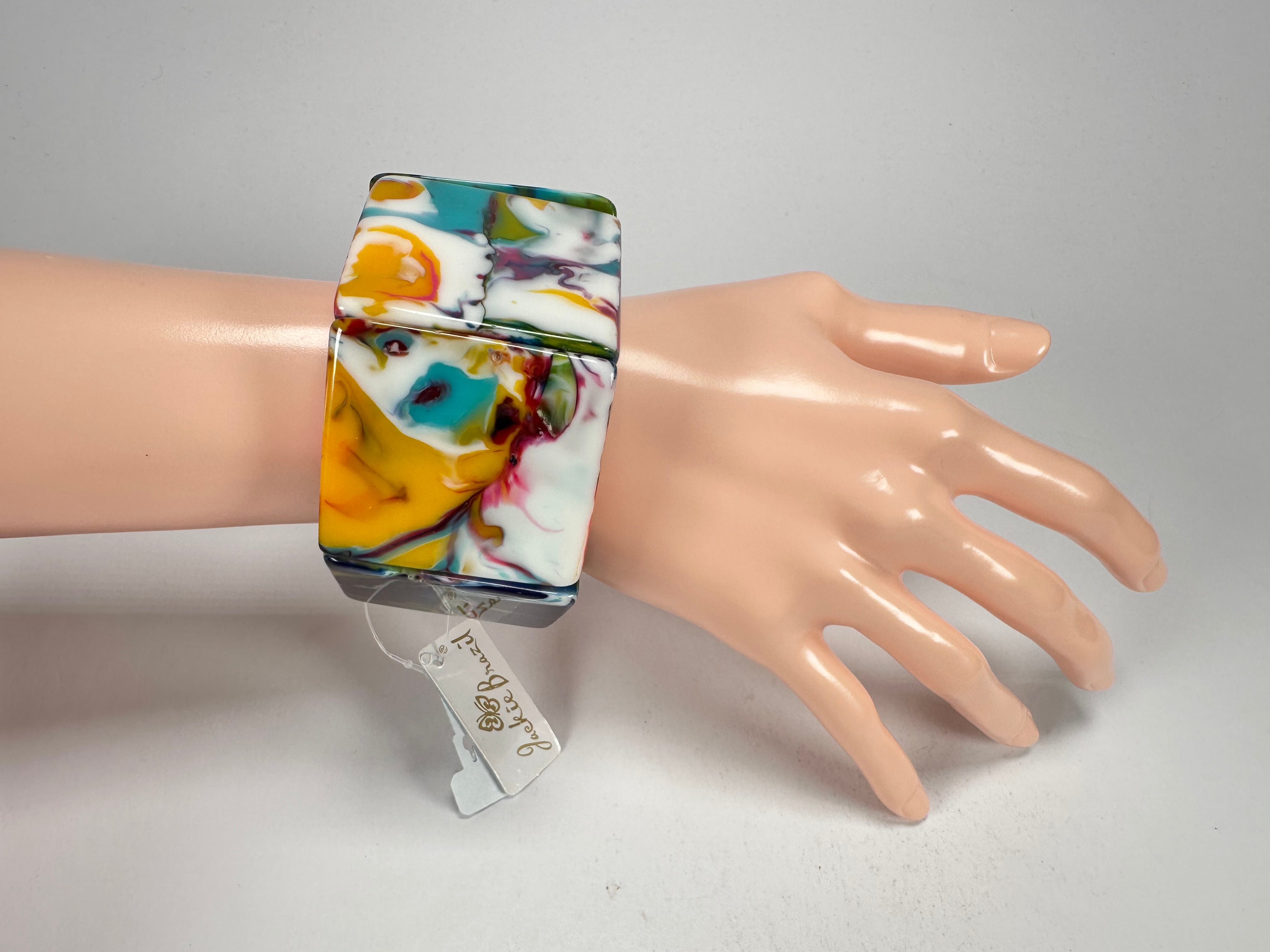 Jackie Brazil "Sabrina" Kandinsky Elasticated Bracelet ( B0225 )