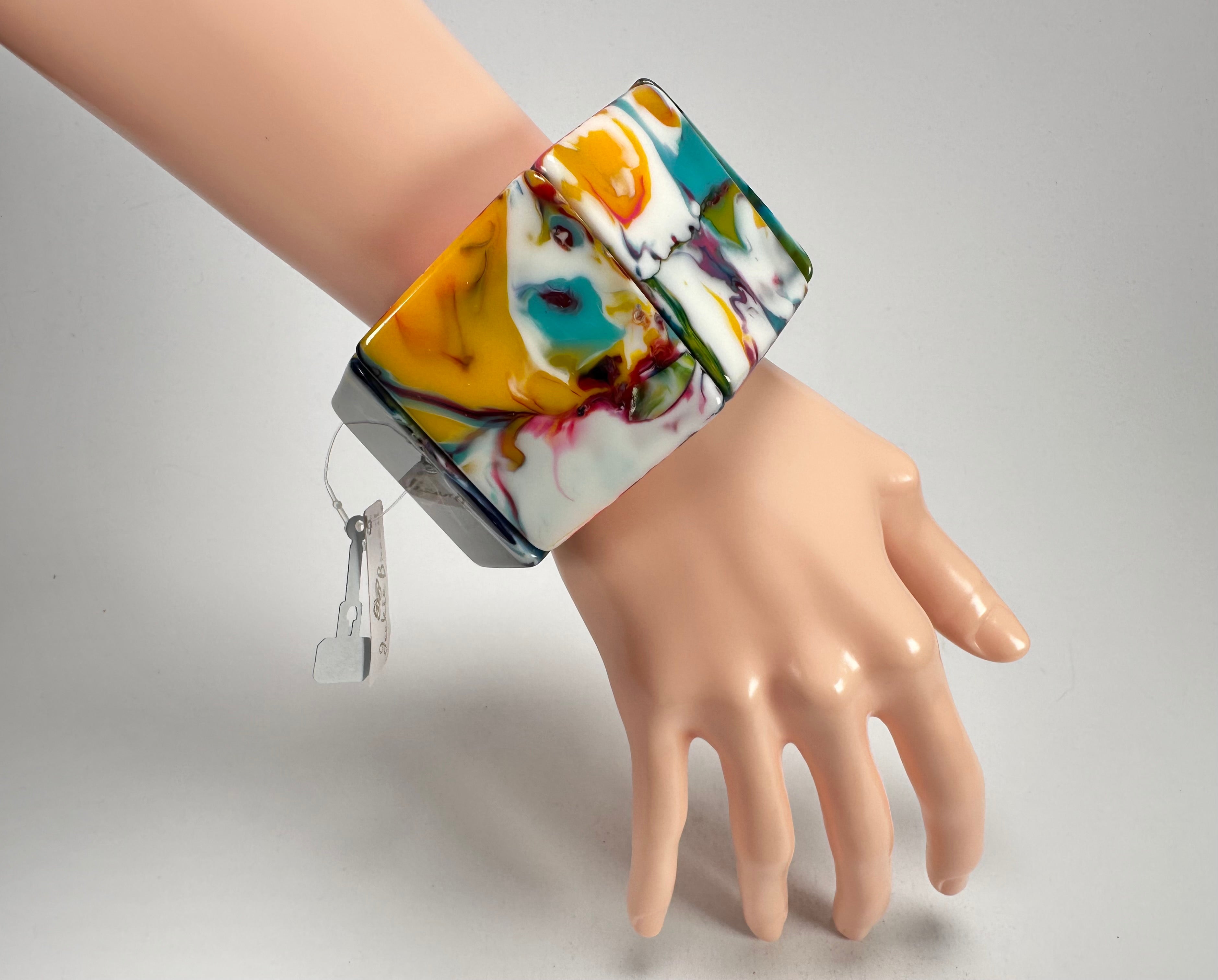 Jackie Brazil "Sabrina" Kandinsky Elasticated Bracelet ( B0225 )