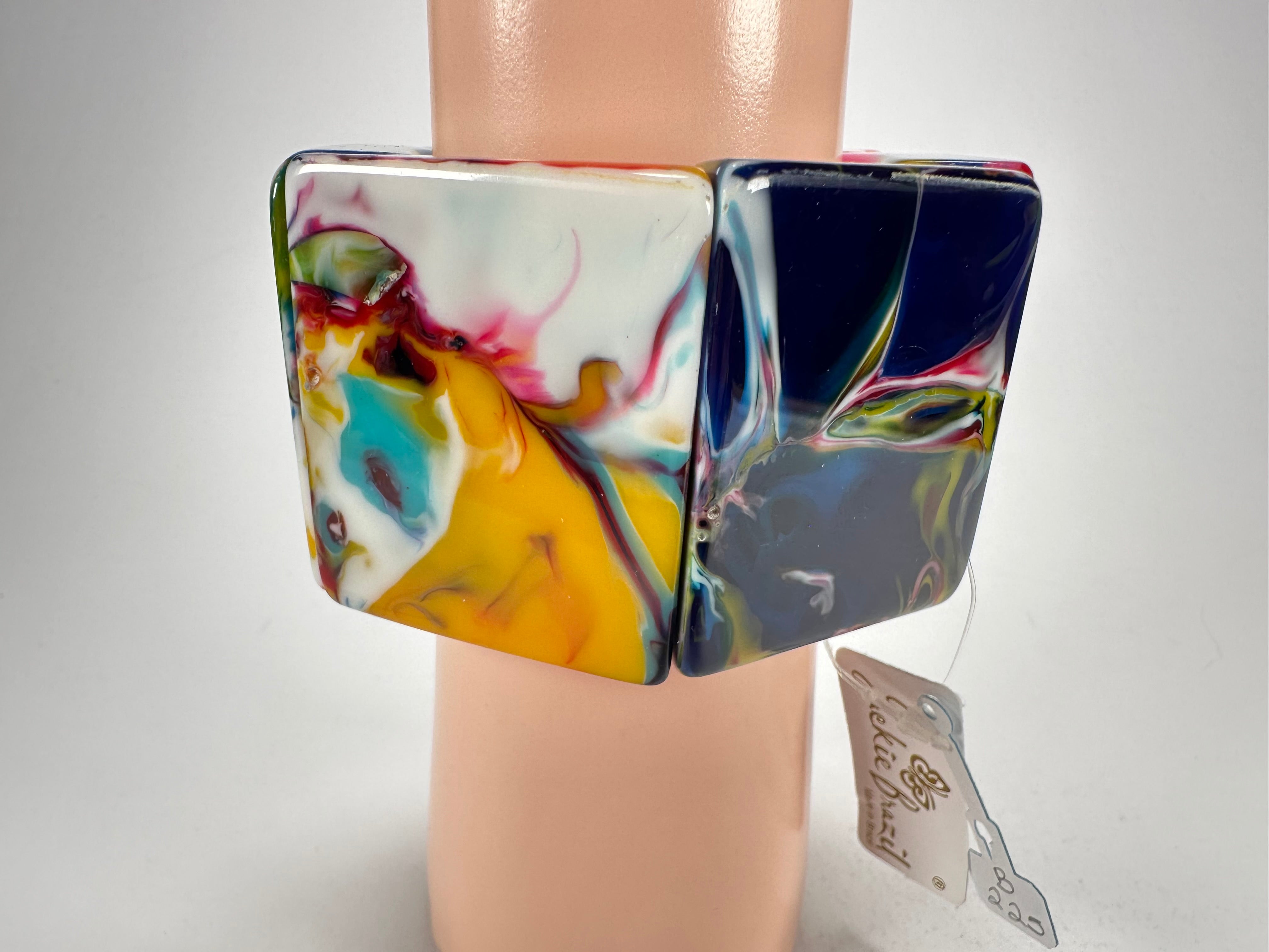 Jackie Brazil "Sabrina" Kandinsky Elasticated Bracelet ( B0225 )