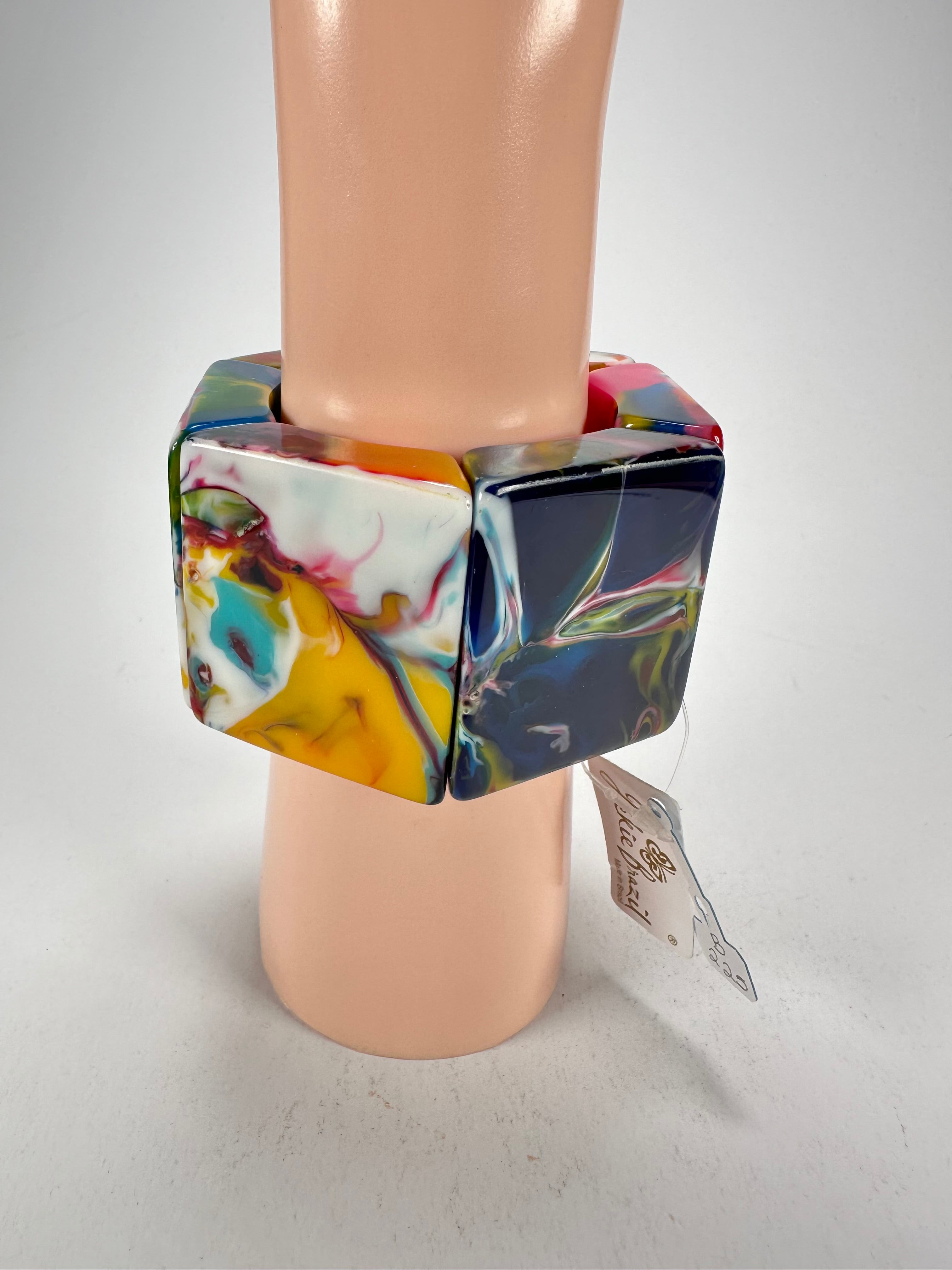 Jackie Brazil "Sabrina" Kandinsky Elasticated Bracelet ( B0225 )