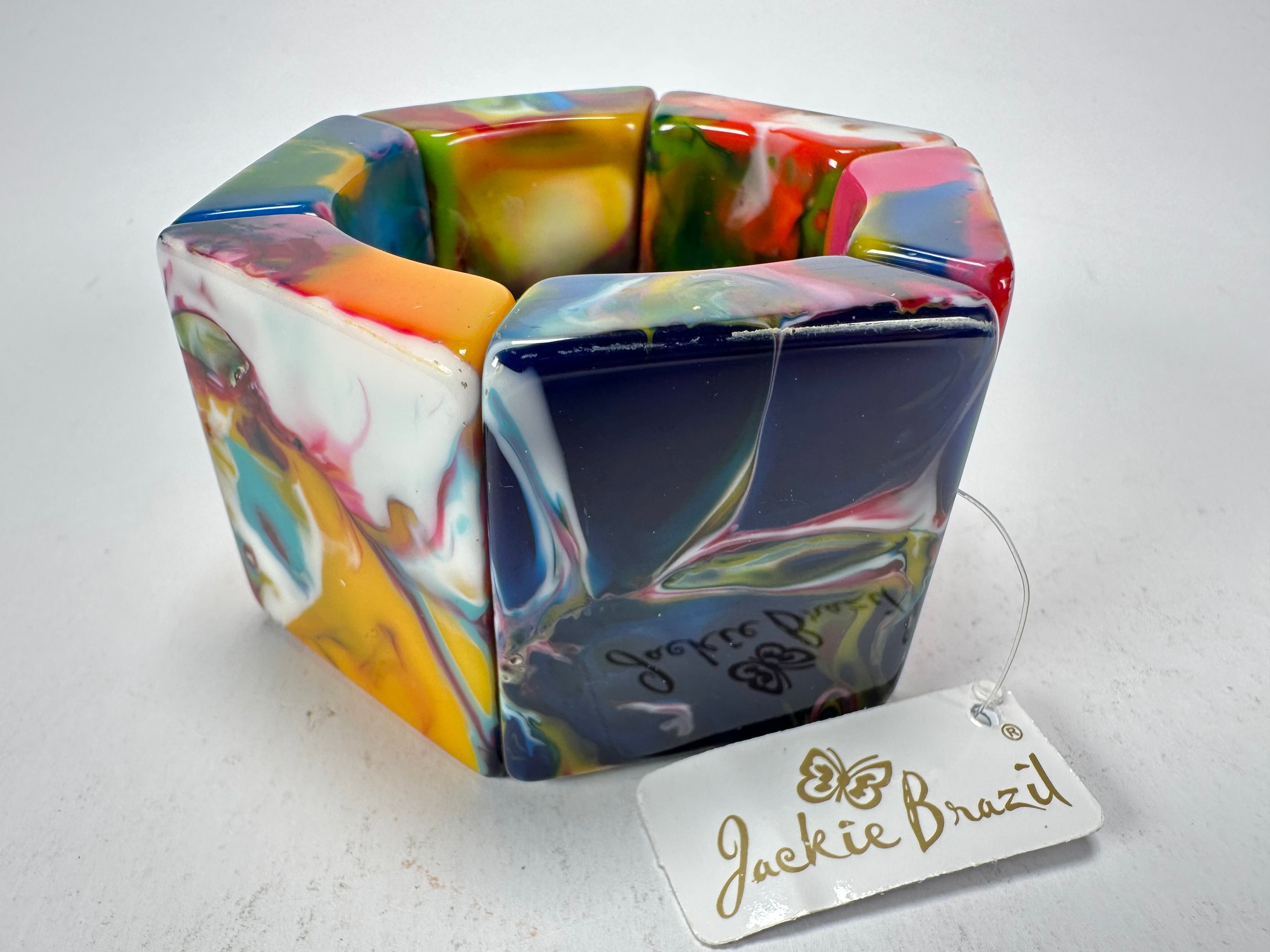Jackie Brazil "Sabrina" Kandinsky Elasticated Bracelet ( B0225 )