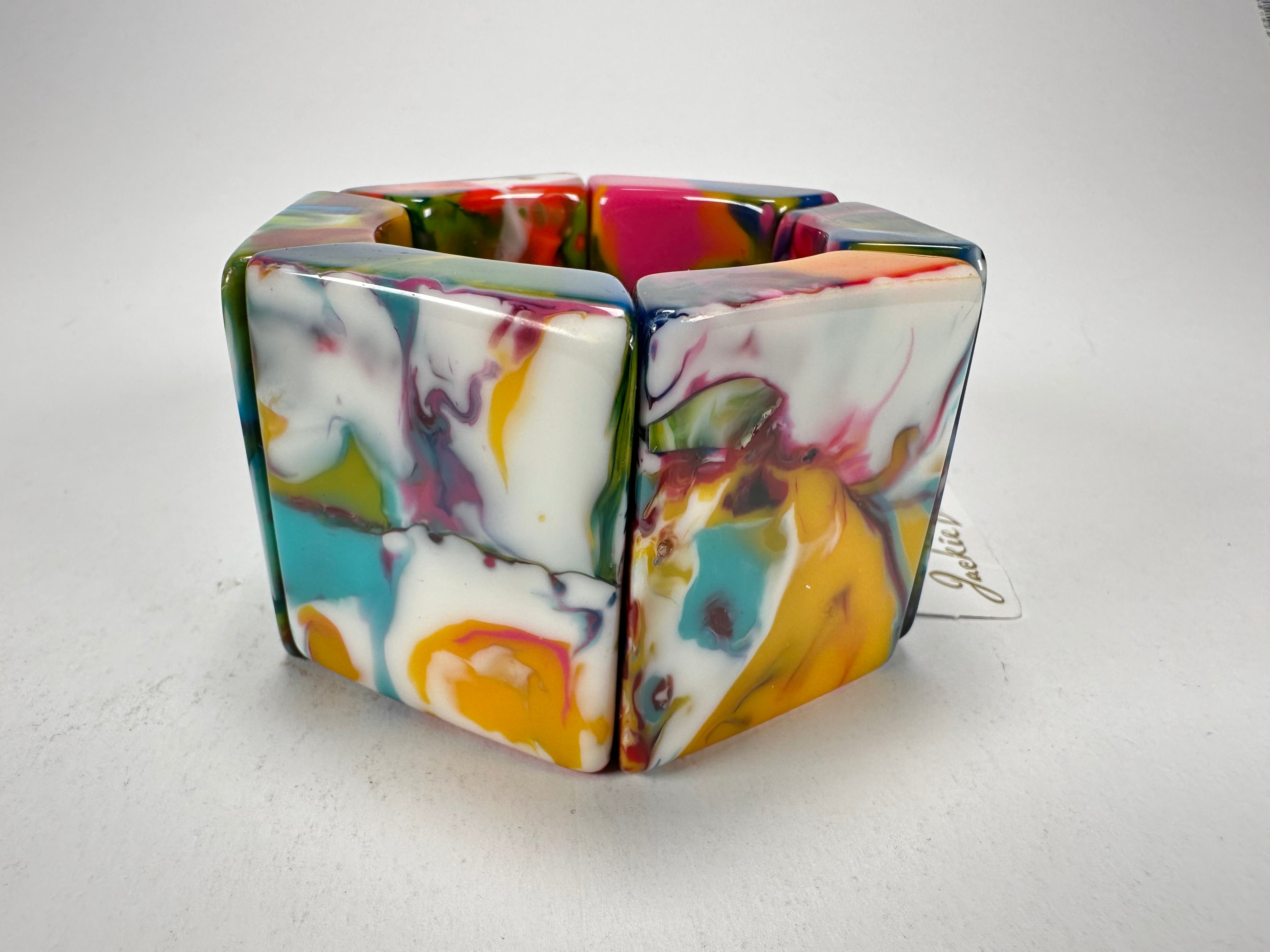 Jackie Brazil "Sabrina" Kandinsky Elasticated Bracelet ( B0225 )