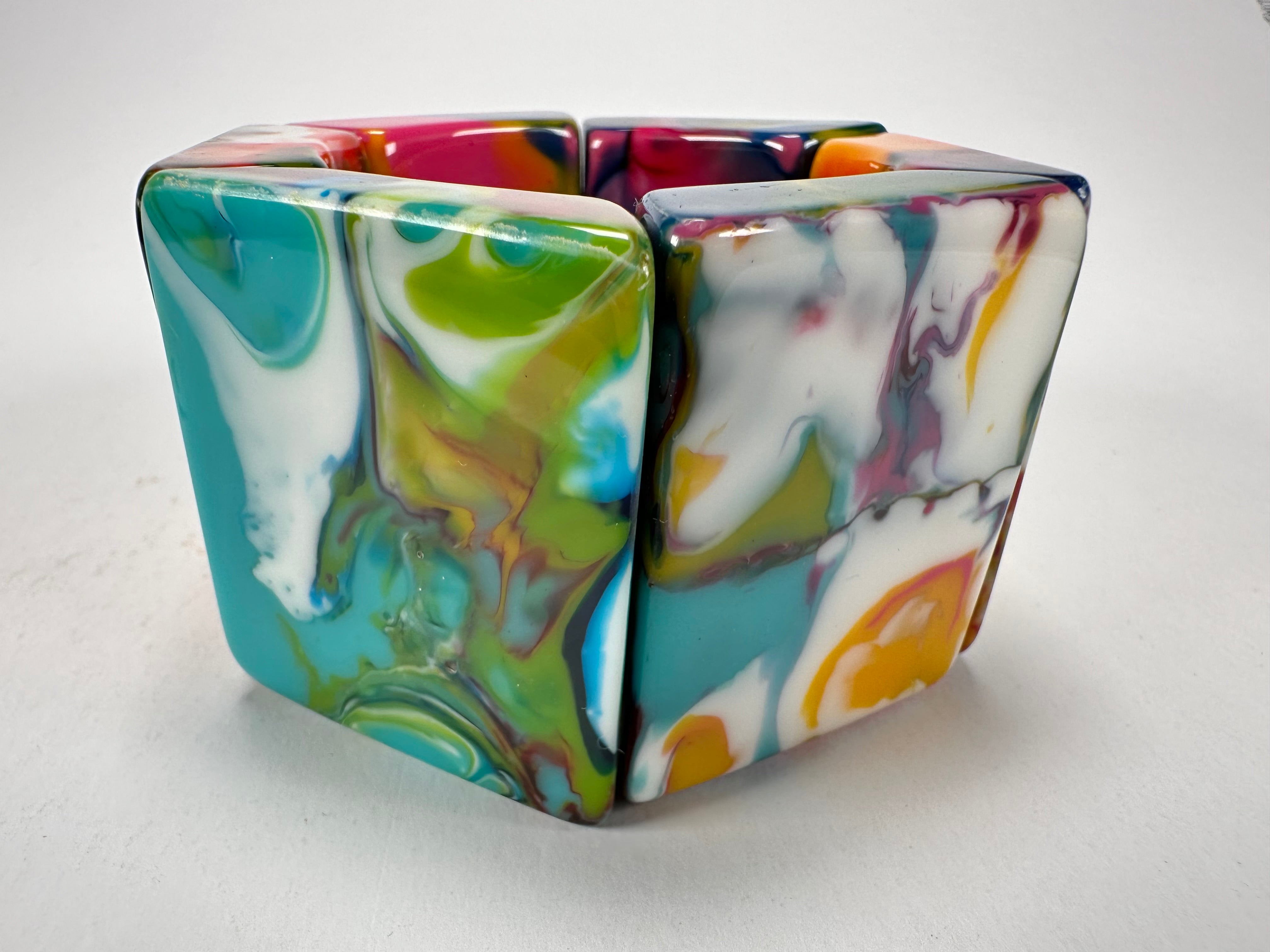 Jackie Brazil "Sabrina" Kandinsky Elasticated Bracelet ( B0225 )