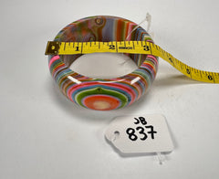 Jackie Brazil "All Sorts "Liquorice w/Cat Eye Spring Colour Mix 3.4cm Bangle ( B2444 )