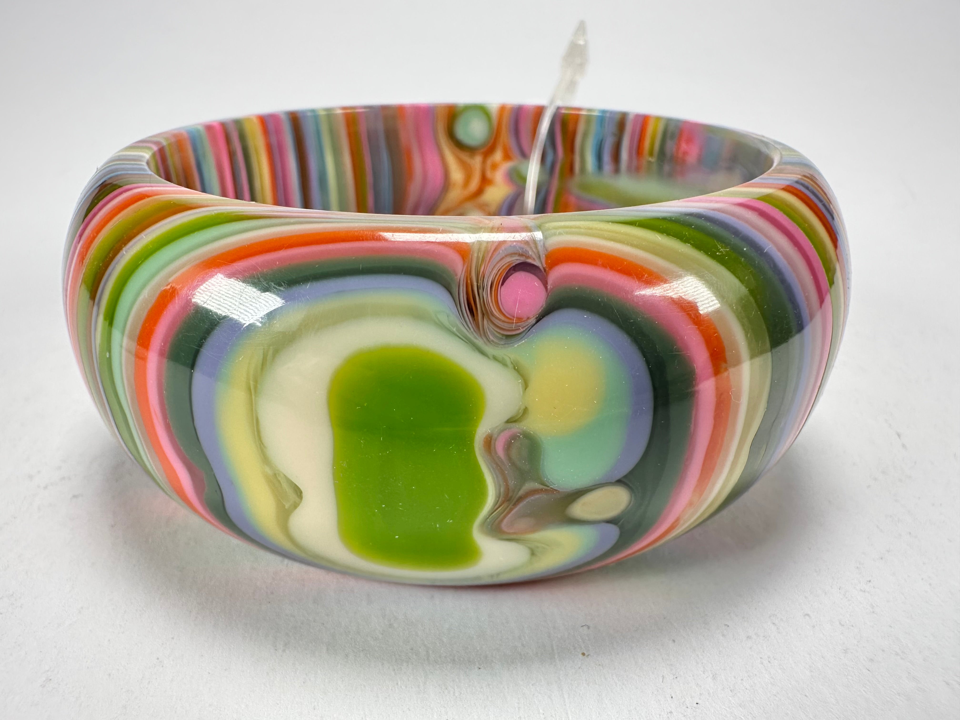 Jackie Brazil "All Sorts "Liquorice w/Cat Eye Spring Colour Mix 3.4cm Bangle ( B2444 )