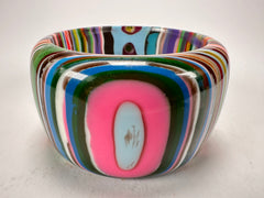 Jackie Brazil "Tiger" Liquorice Allsorts with Cat Eye Mix Colours 5cm Resin Bangle ( B0932 )