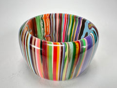 Jackie Brazil "Tiger" Liquorice Allsorts with Cat Eye Mix Colours 5cm Resin Bangle ( B0932 )