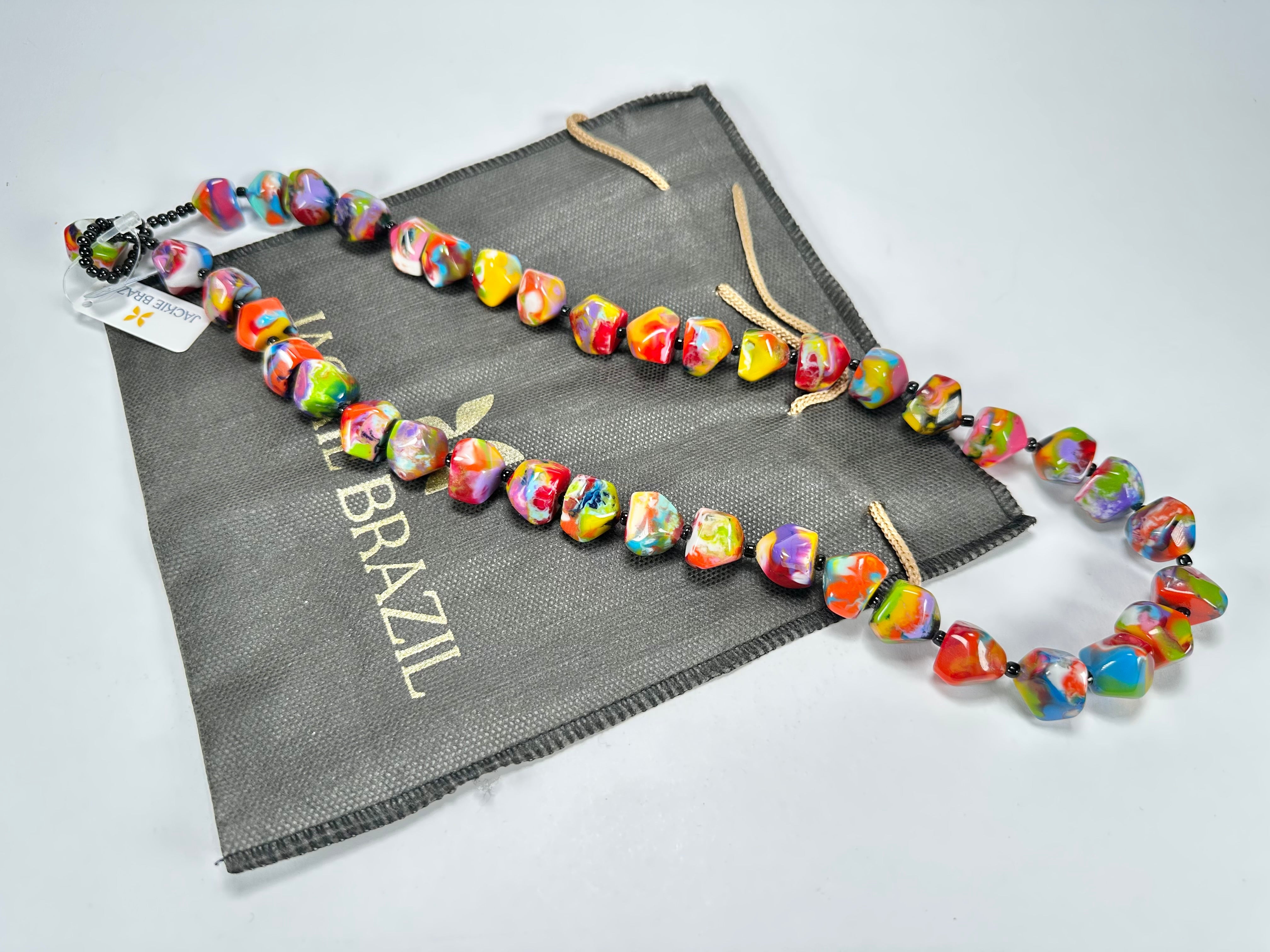 Jackie Brazil "Camille" Kandinsky Small Stones 70cm Necklace ( N0075 )