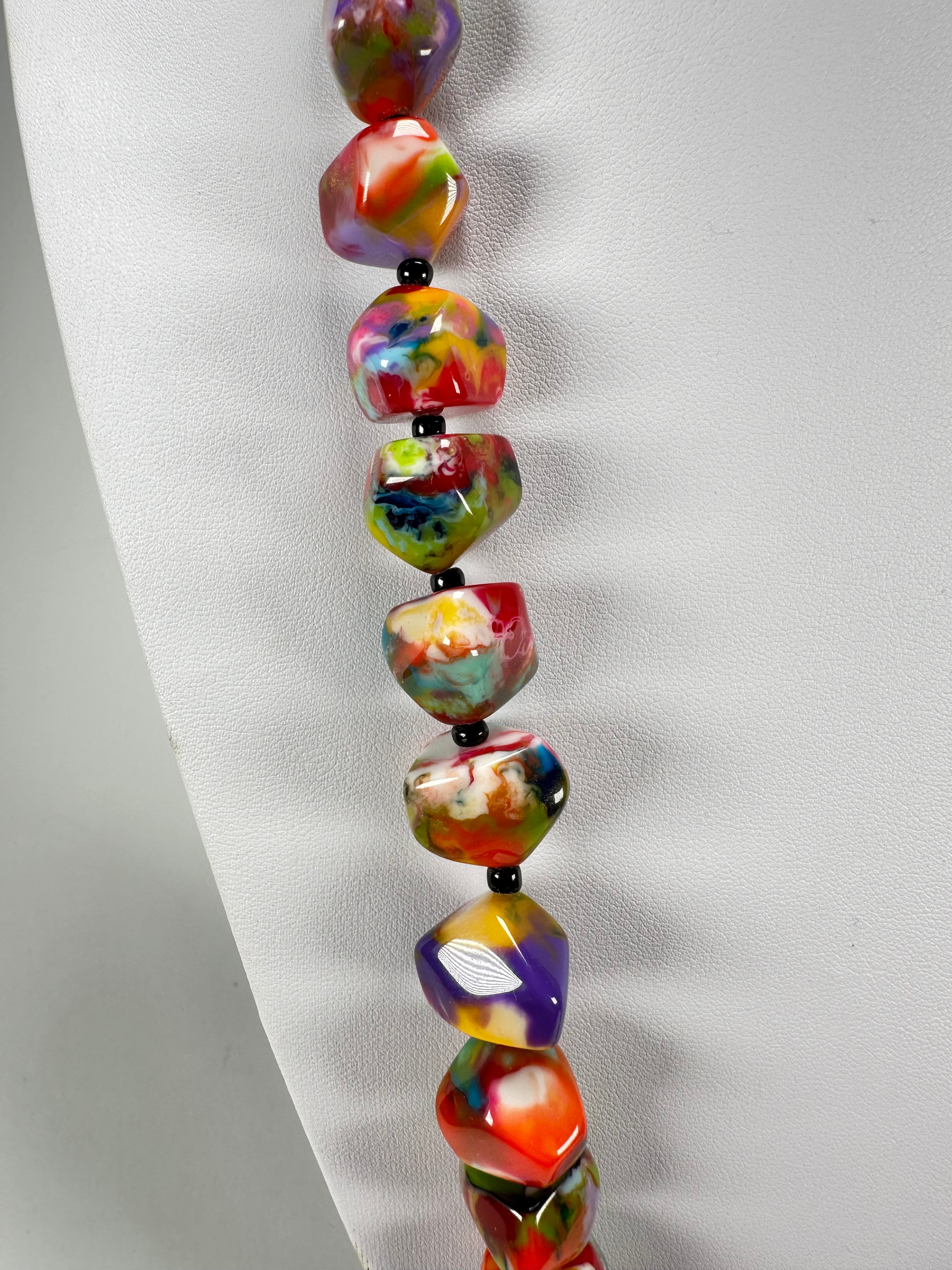 Jackie Brazil "Camille" Kandinsky Small Stones 70cm Necklace ( N0075 )