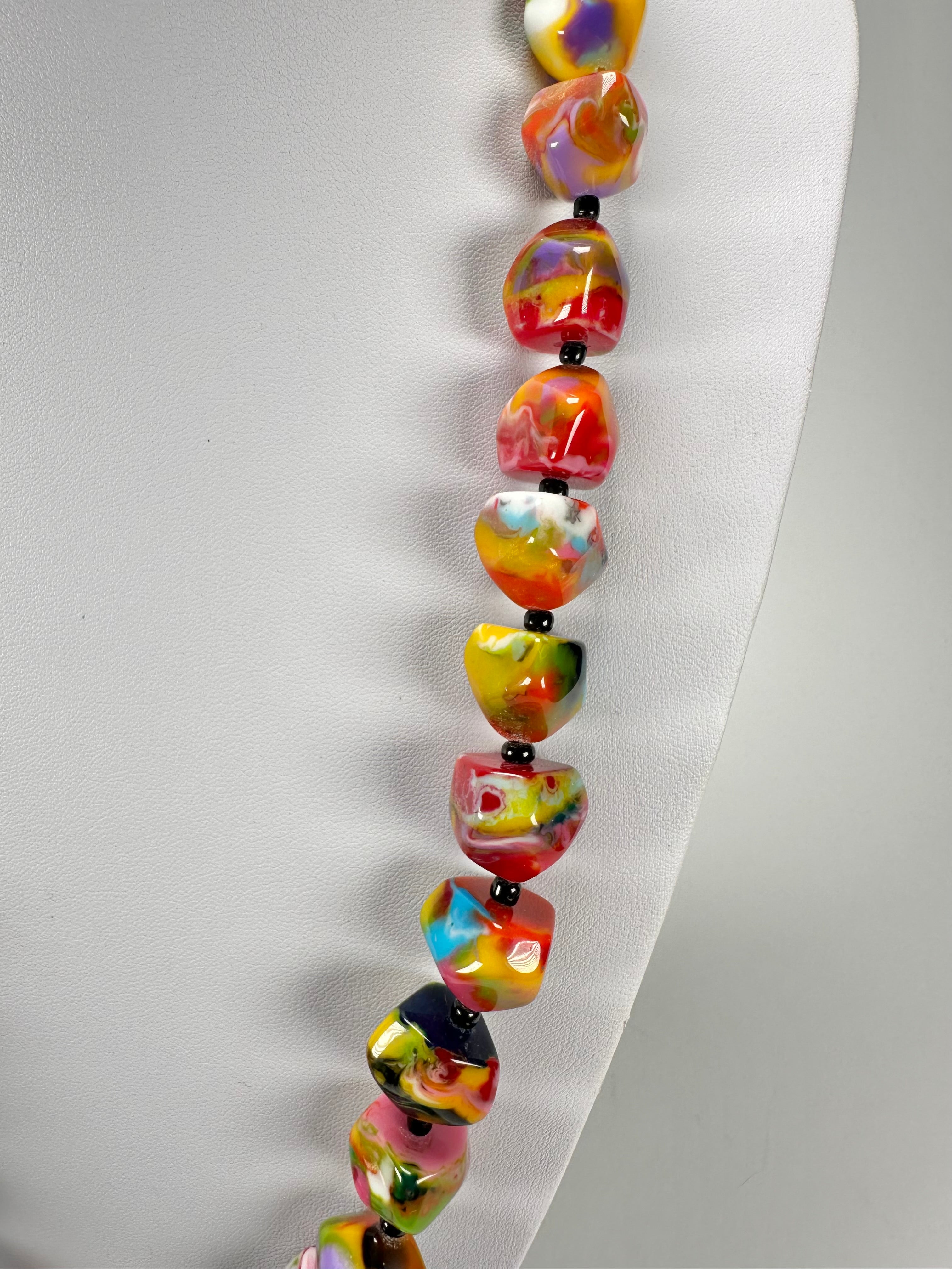 Jackie Brazil "Camille" Kandinsky Small Stones 70cm Necklace ( N0075 )