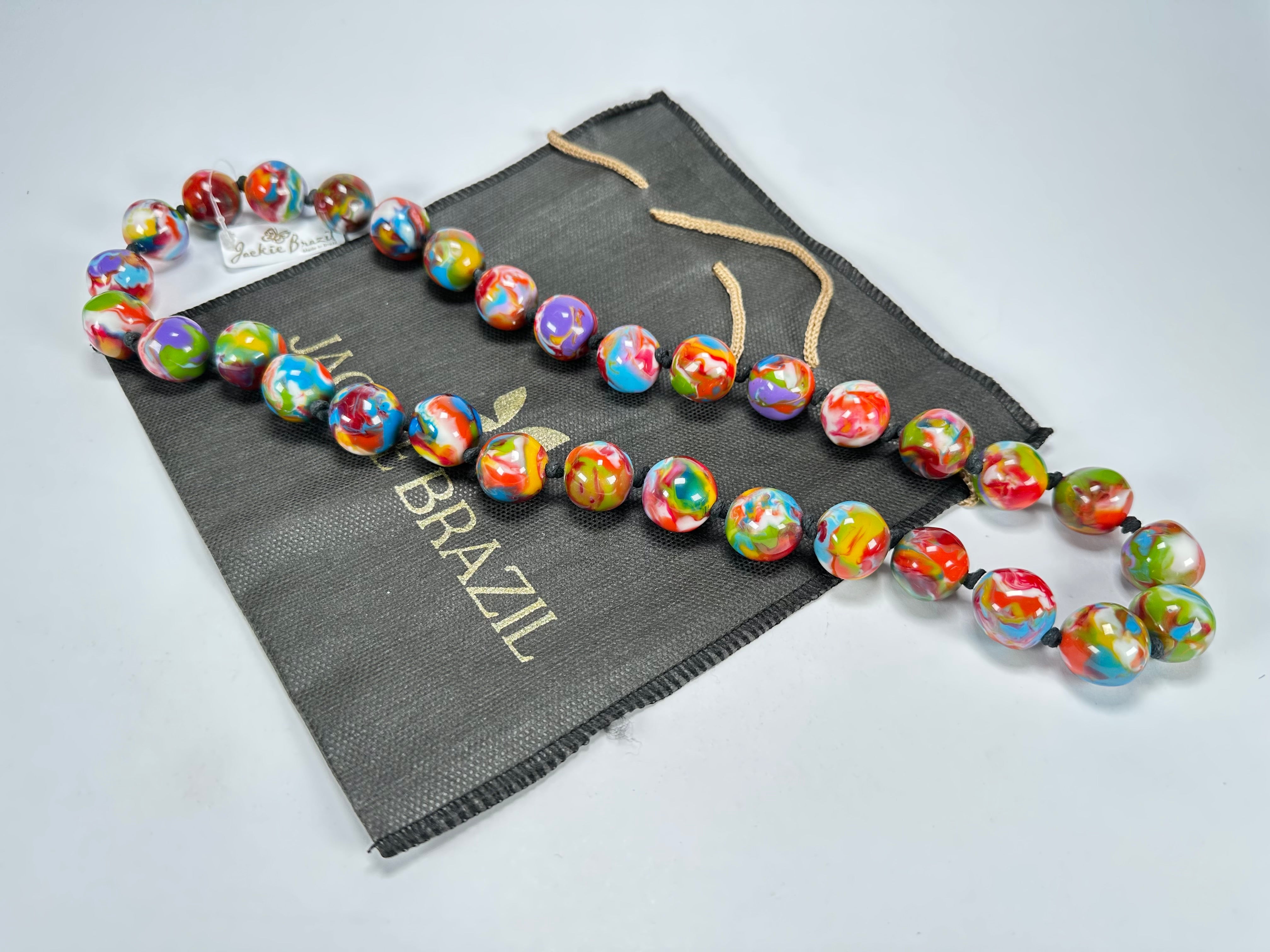 Jackie Brazil "Lola" Kandinsky Medium Spheres 70cm Resin Necklace ( N2695 )