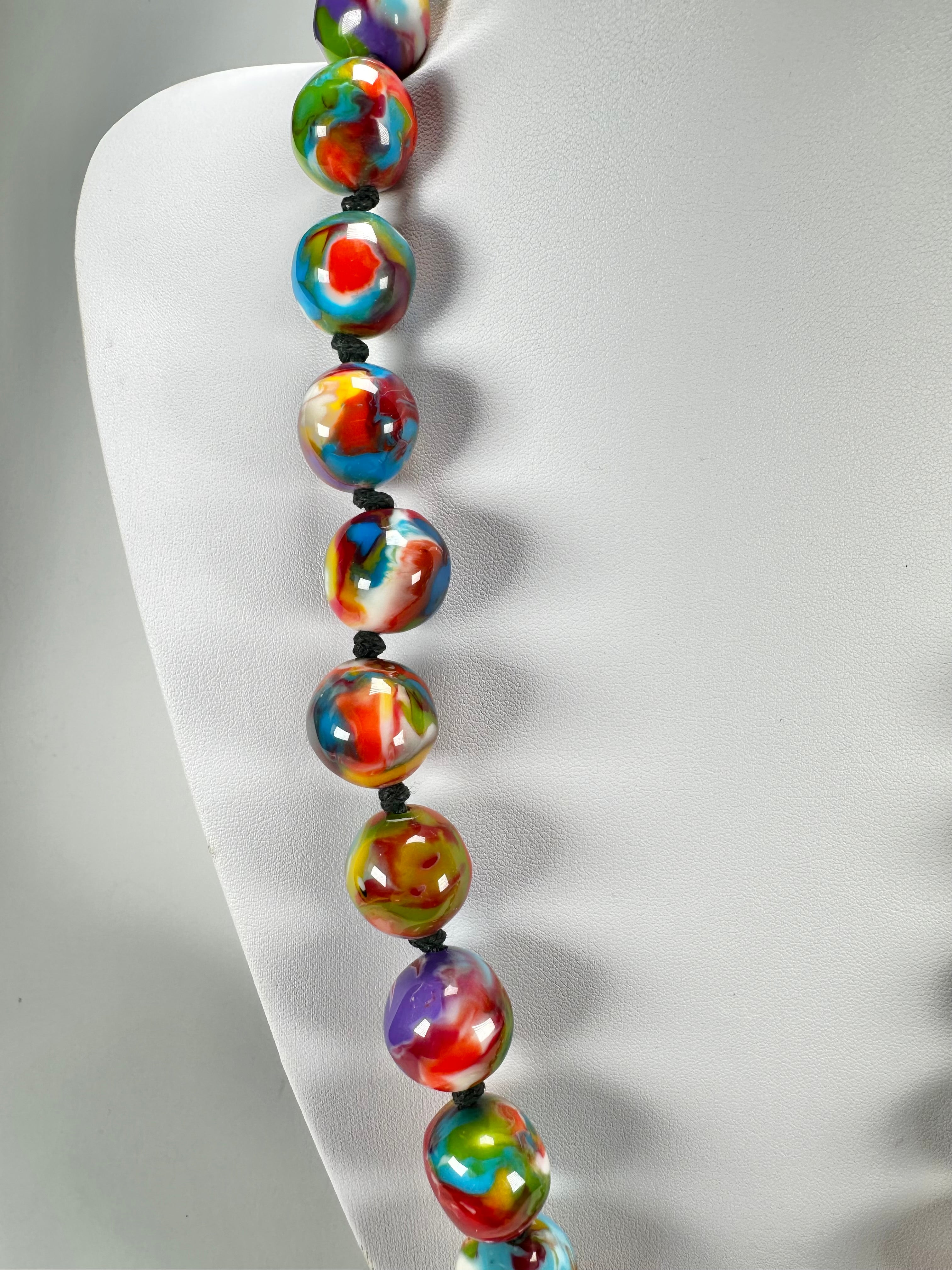 Jackie Brazil "Lola" Kandinsky Medium Spheres 70cm Resin Necklace ( N2695 )