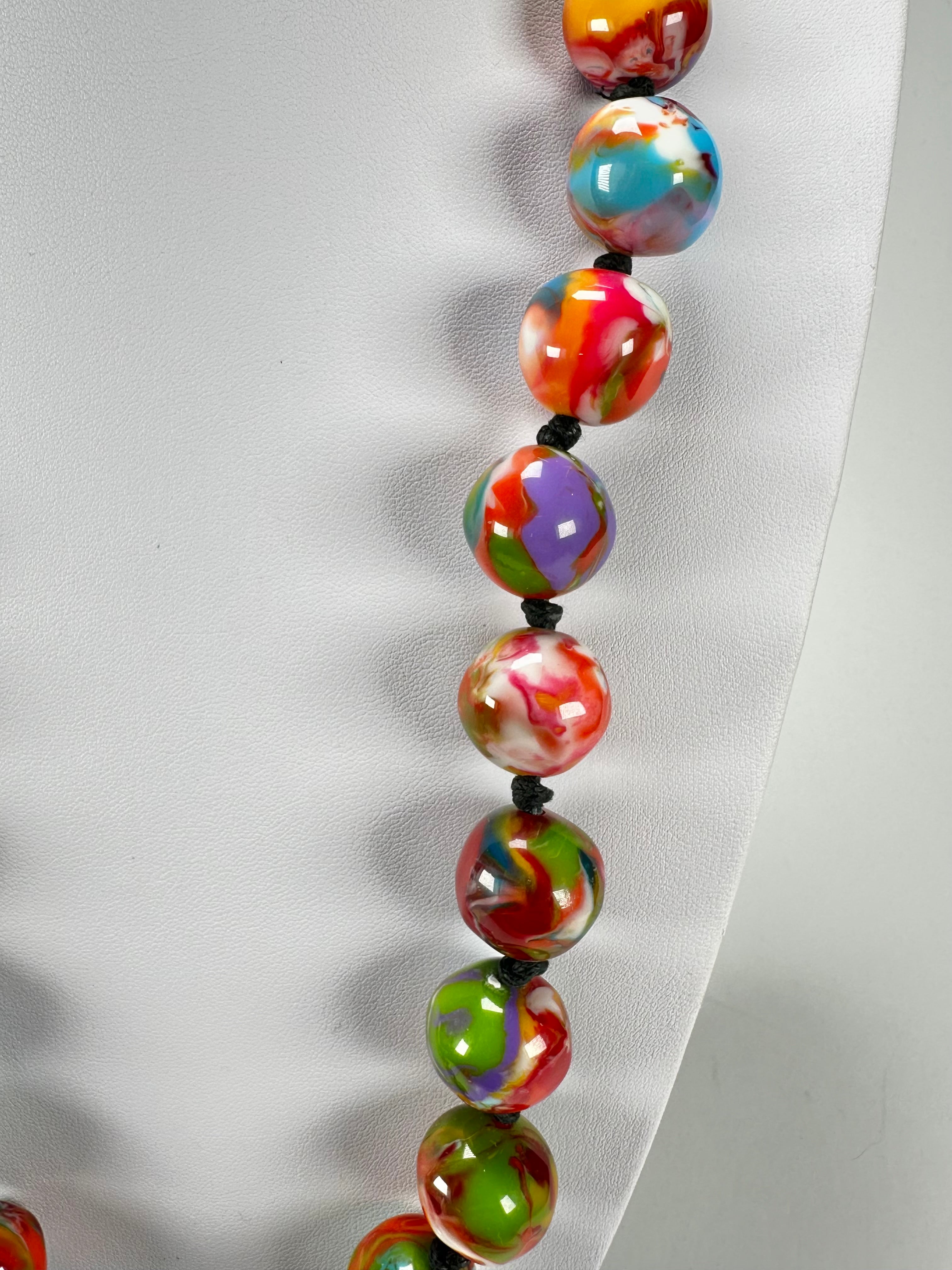 Jackie Brazil "Lola" Kandinsky Medium Spheres 70cm Resin Necklace ( N2695 )