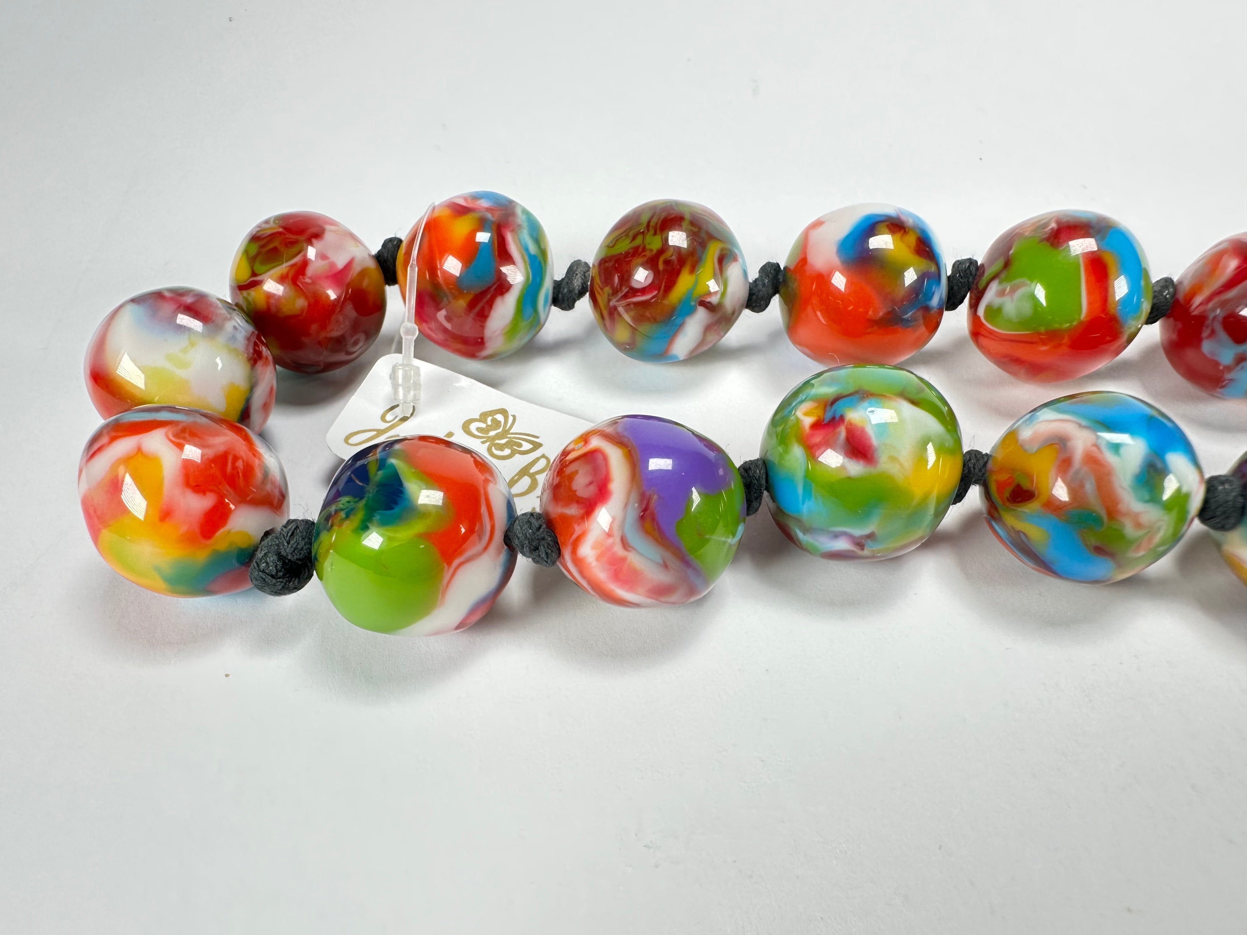 Jackie Brazil "Lola" Kandinsky Medium Spheres 70cm Resin Necklace ( N2695 )