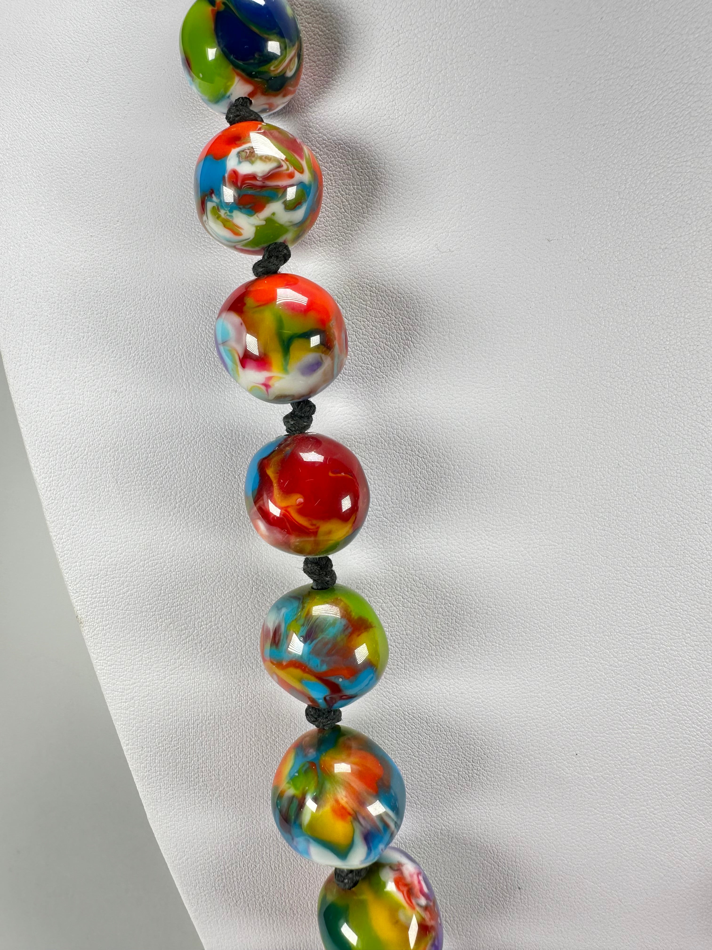 Jackie Brazil "Lola" Kandinsky Medium Spheres 70cm Resin Necklace ( N2695 )