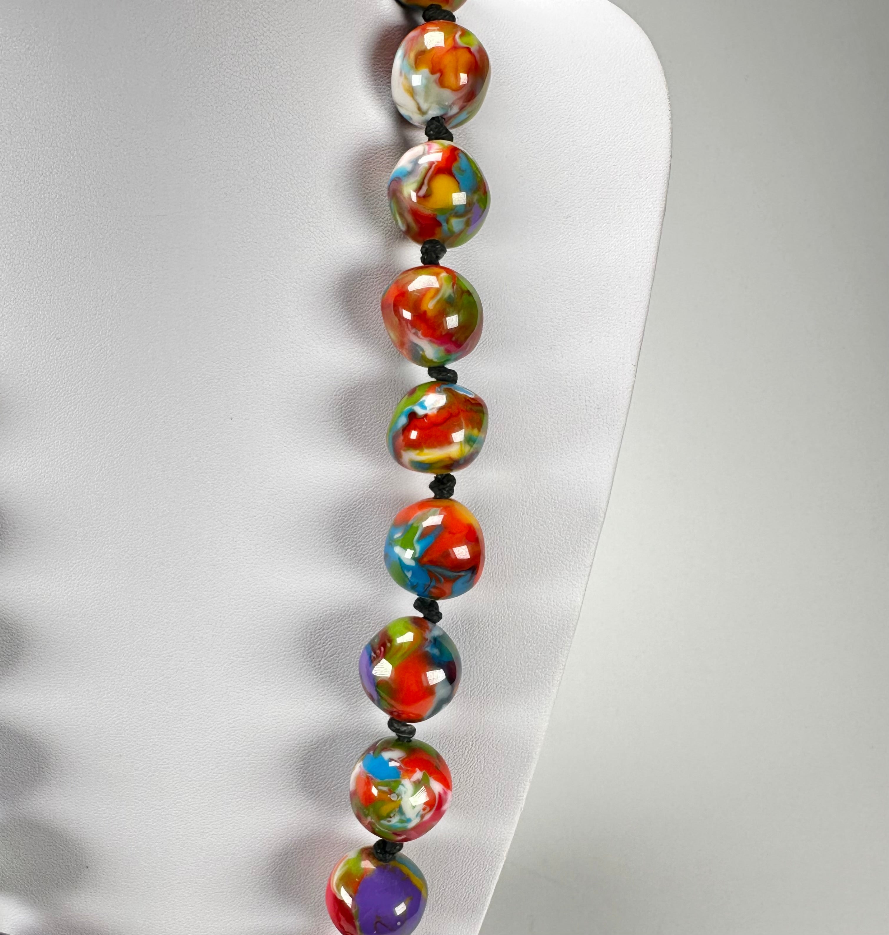 Jackie Brazil "Lola" Kandinsky Medium Spheres 70cm Resin Necklace ( N2695 )