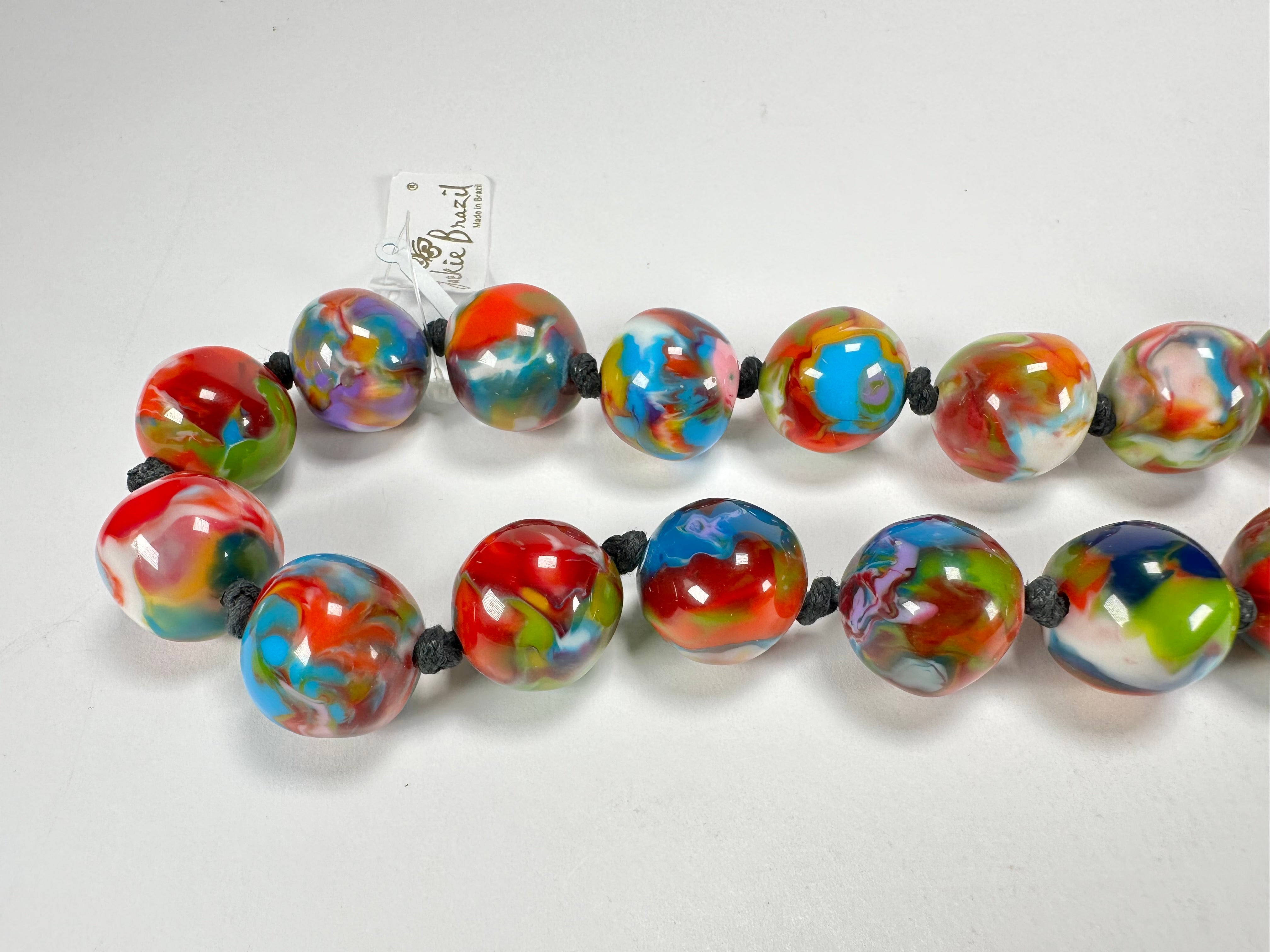 Jackie Brazil "Lola" Kandinsky Medium Spheres 70cm Resin Necklace ( N2695 )