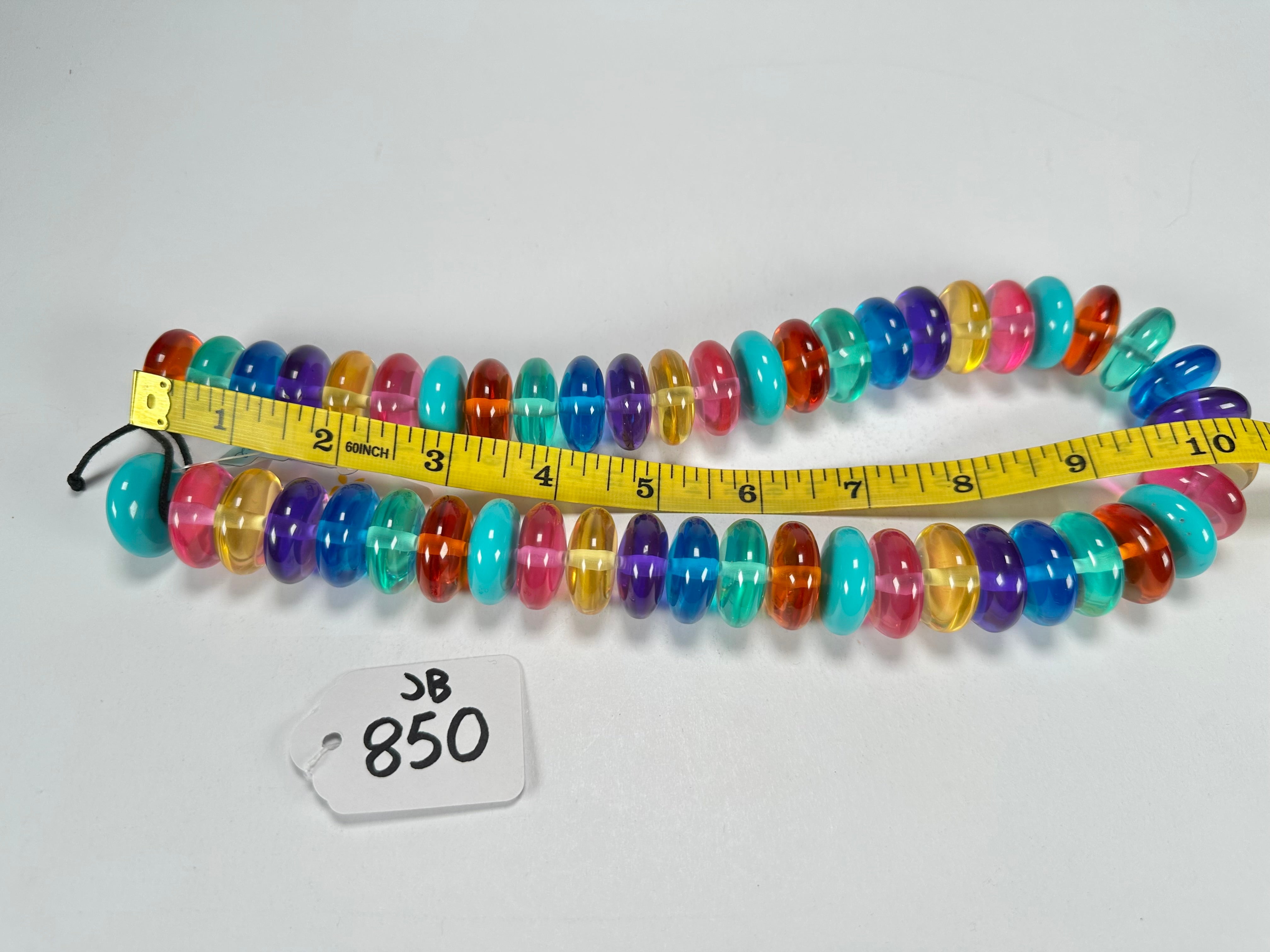 Jackie Brazil "Ana" Transparent Summer Mix Resin Wheels 50cm Necklace ( N0042 )