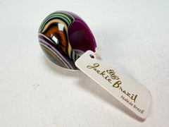 Jackie Brazil "Berlin" Swirls Purple Large Round Resin Ring ( R3195 ) Size UK Q / USA 8