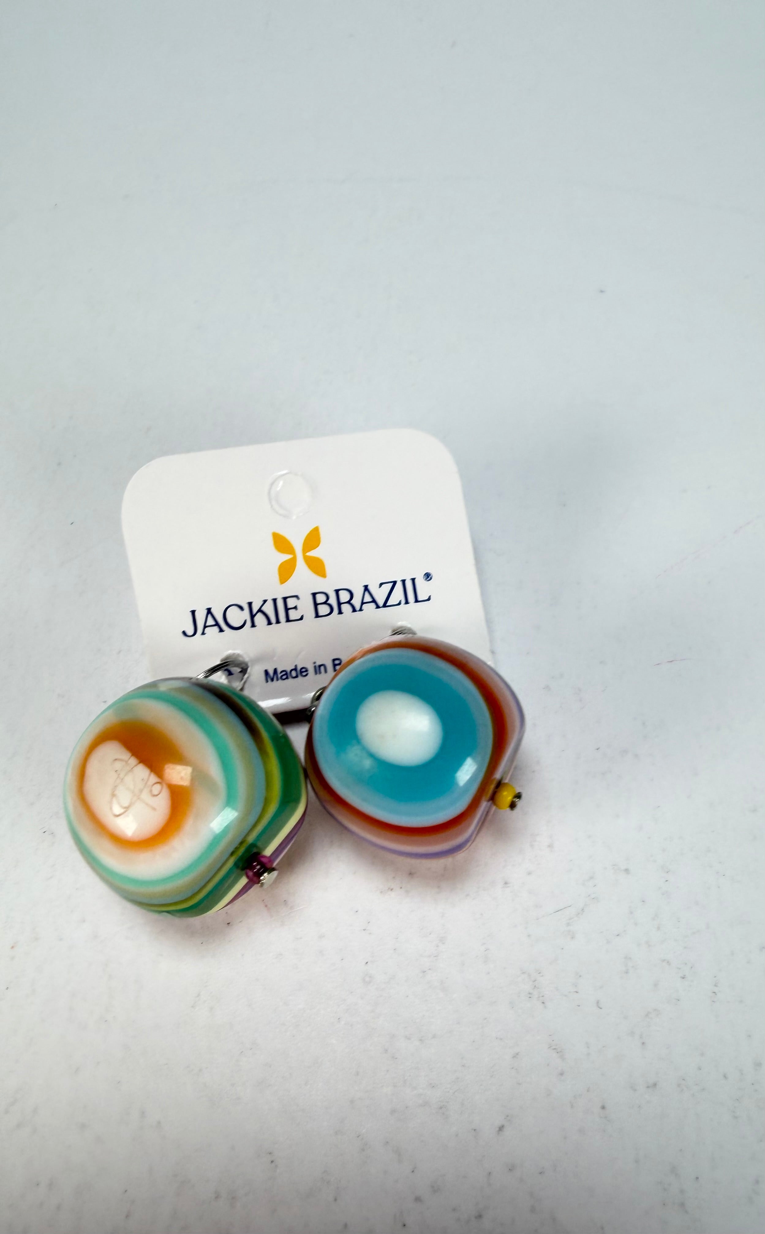 Jackie Brazil "Cat Eyes" Liquorice Balls Mix Colours Short Resin Earrings ( E0960 )