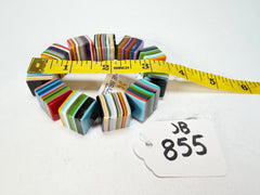 Jackie Brazil "POP" Liquorice Mix Colours Small Cubes Bracelet ( B0224 )