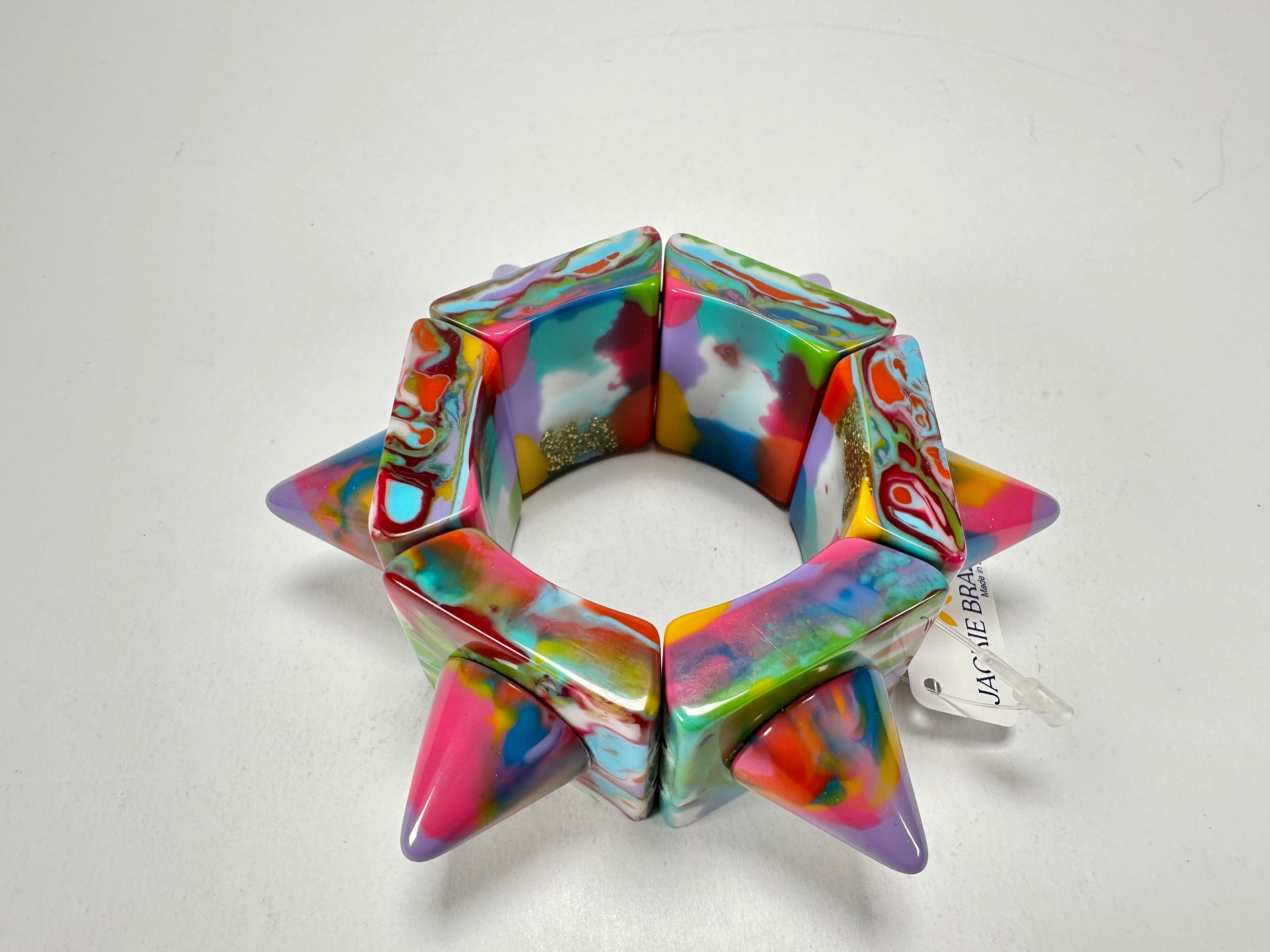 Jackie Brazil "Spike" Kandinsky Sabrina x Cones Elasticated Bracelet ( B0220 )
