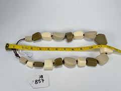 Jackie Brazil "Natural" Boheme Large Stones 55cm Resin Necklace ( N0378 )