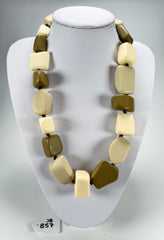 Jackie Brazil "Natural" Boheme Large Stones 55cm Resin Necklace ( N0378 )