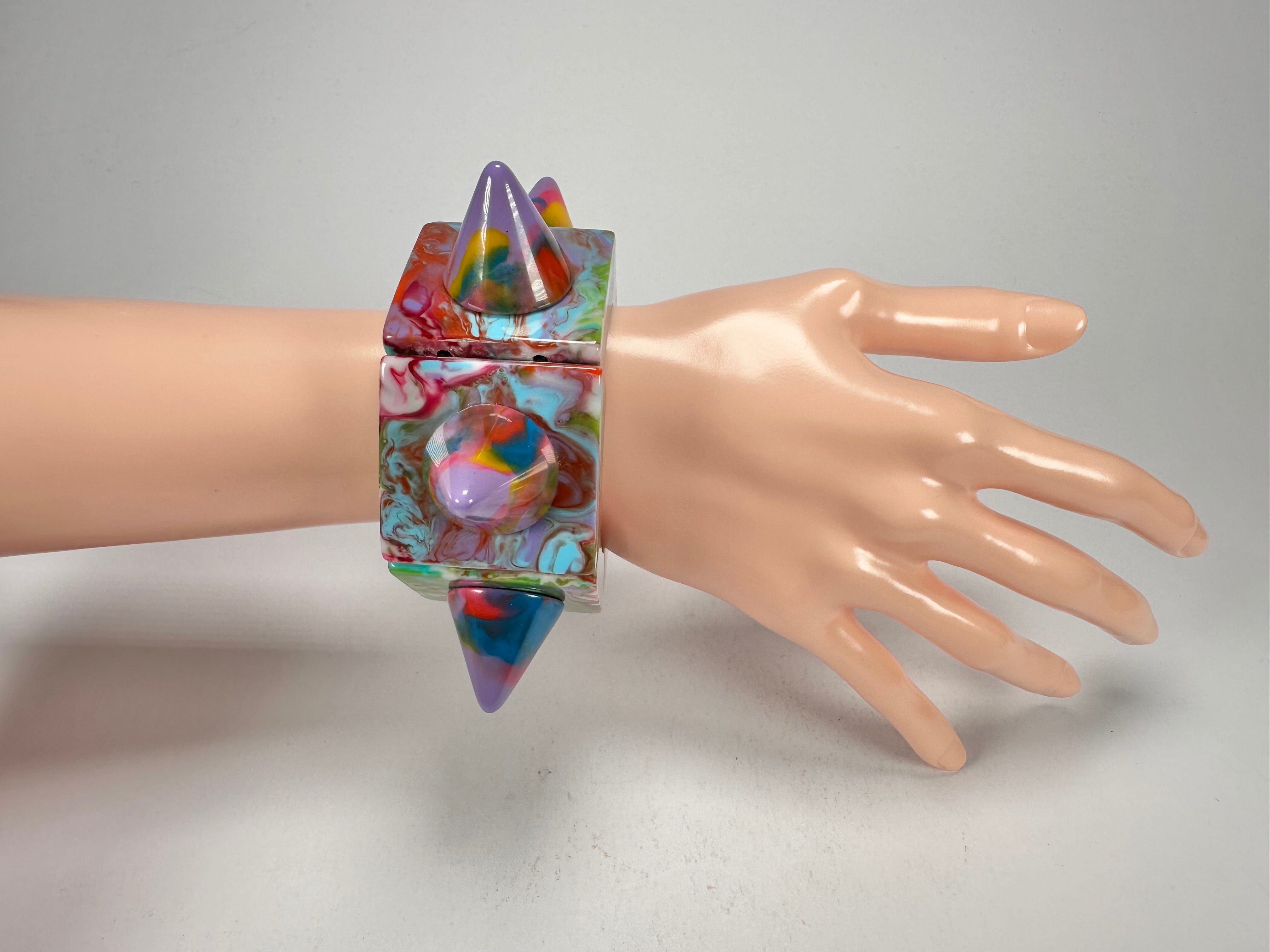 Jackie Brazil "Spike" Kandinsky Sabrina x Cones Elasticated Bracelet ( B0220 )