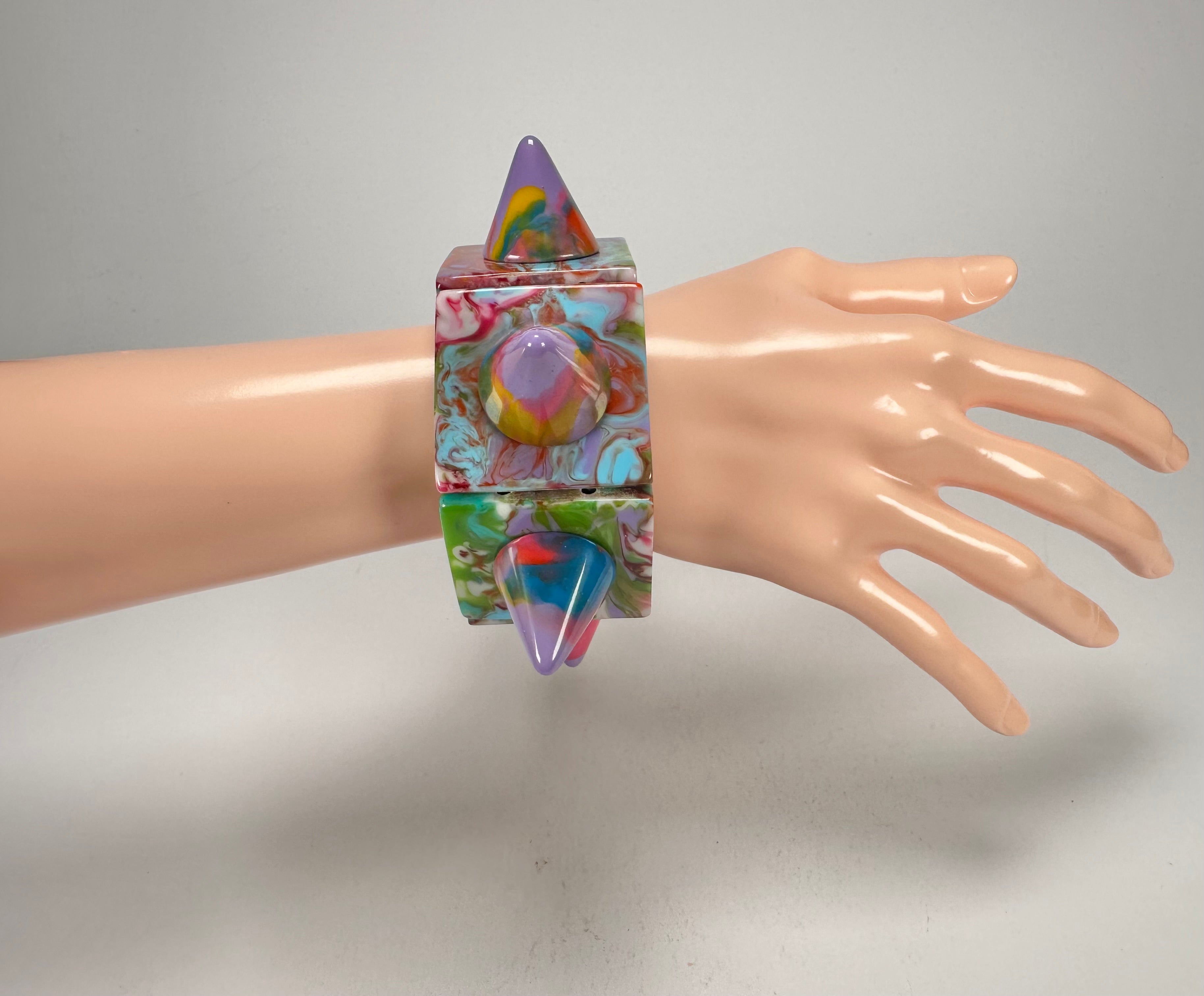 Jackie Brazil "Spike" Kandinsky Sabrina x Cones Elasticated Bracelet ( B0220 )