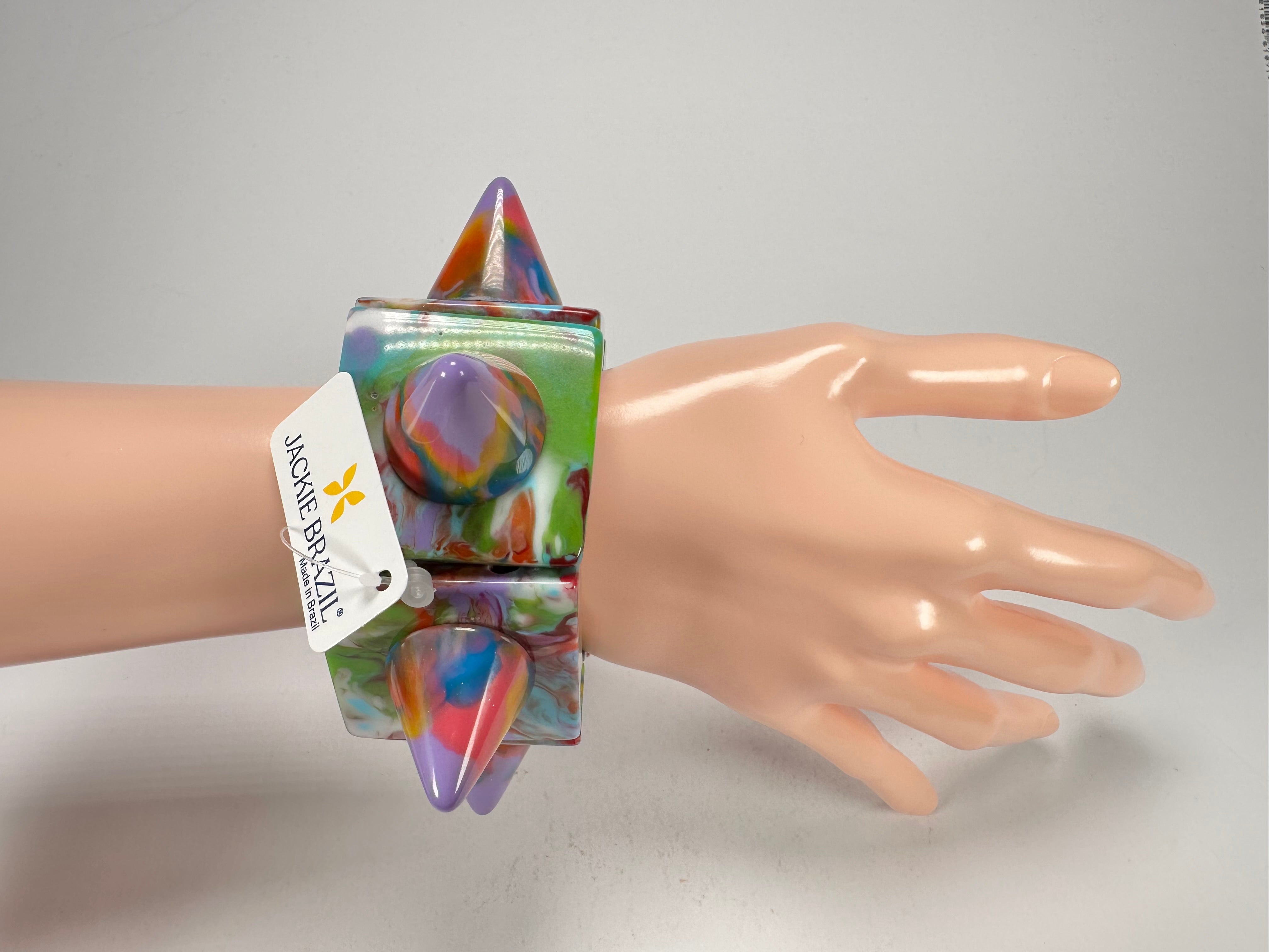 Jackie Brazil "Spike" Kandinsky Sabrina x Cones Elasticated Bracelet ( B0220 )