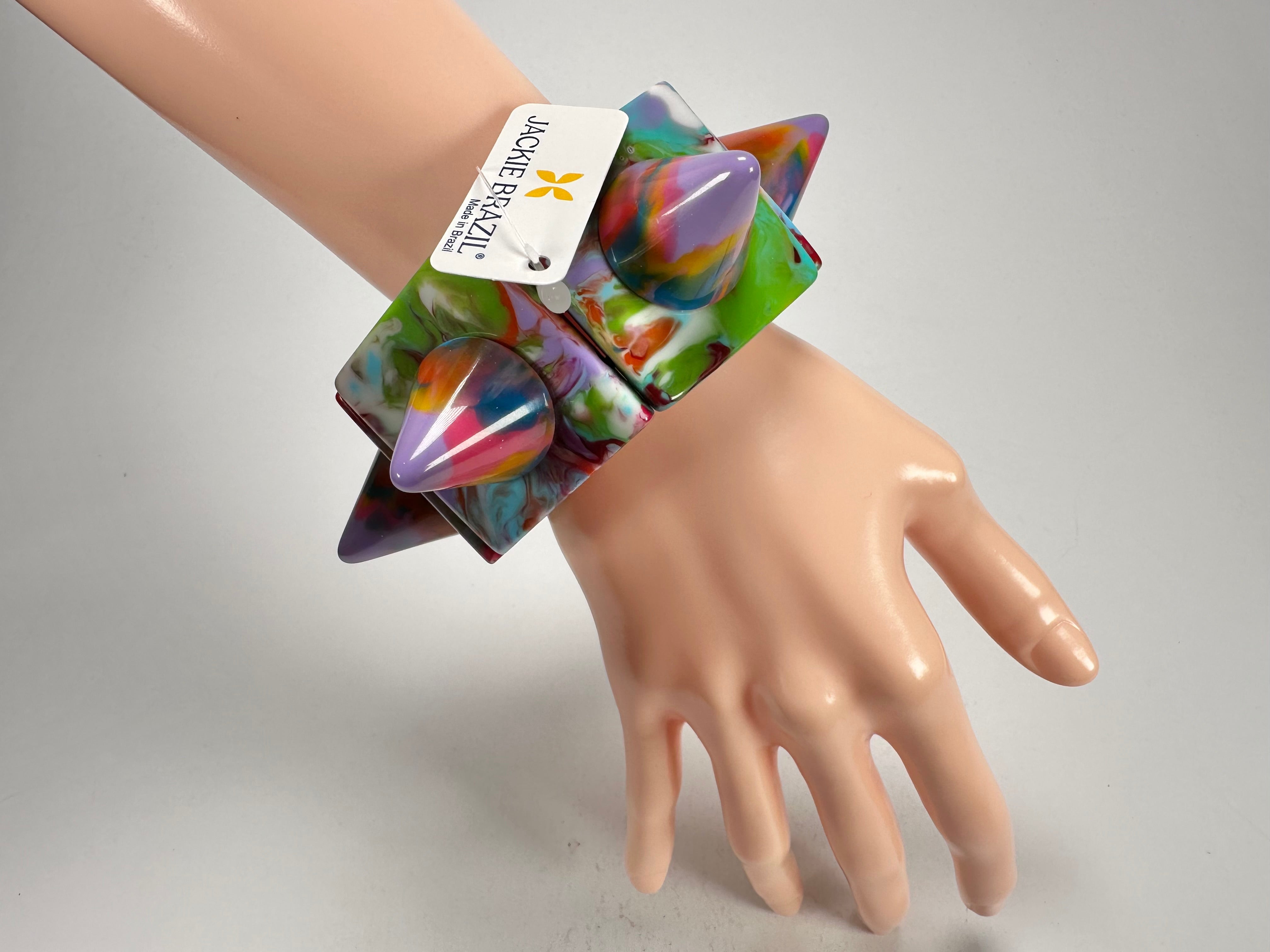 Jackie Brazil "Spike" Kandinsky Sabrina x Cones Elasticated Bracelet ( B0220 )