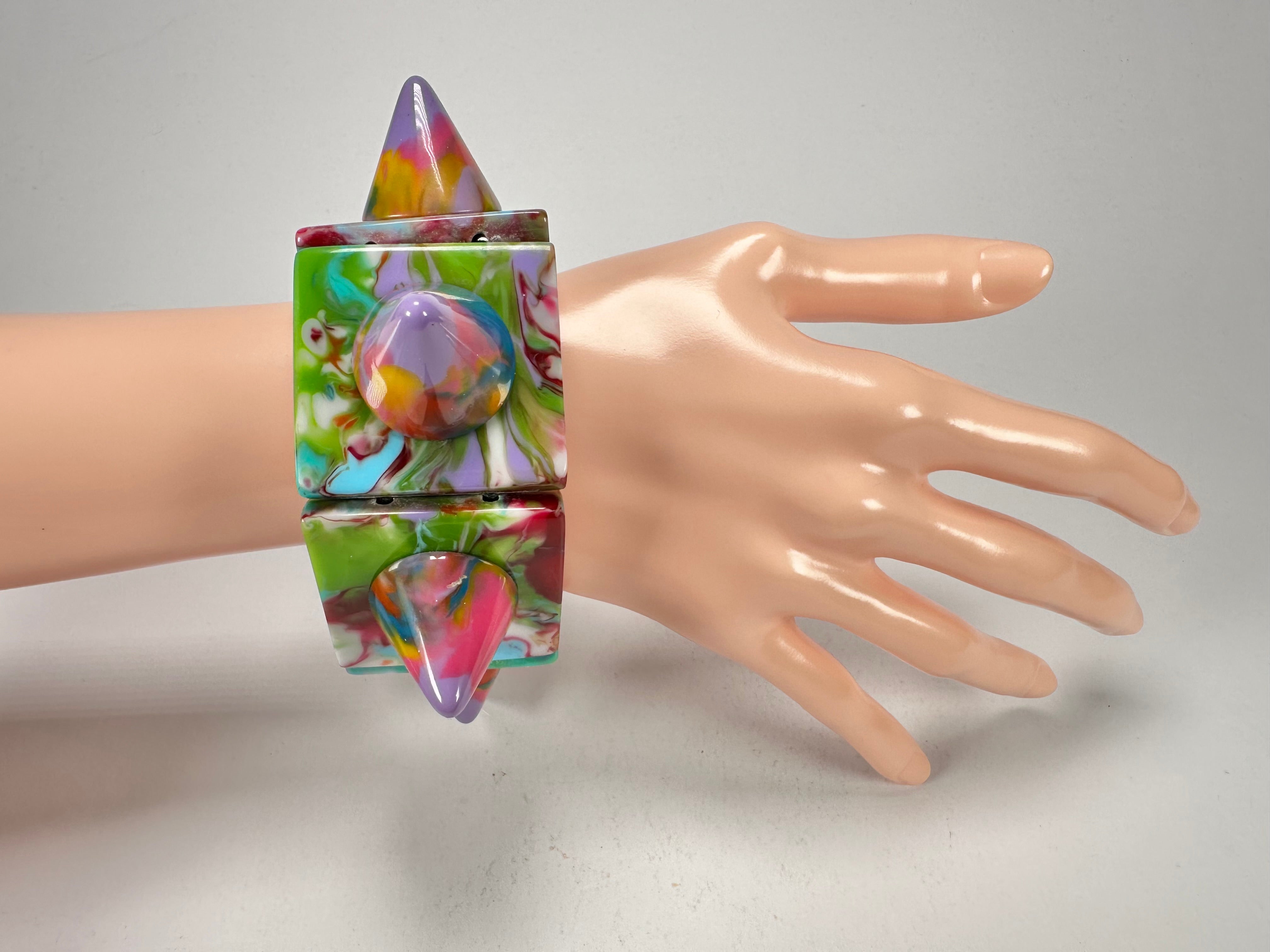 Jackie Brazil "Spike" Kandinsky Sabrina x Cones Elasticated Bracelet ( B0220 )