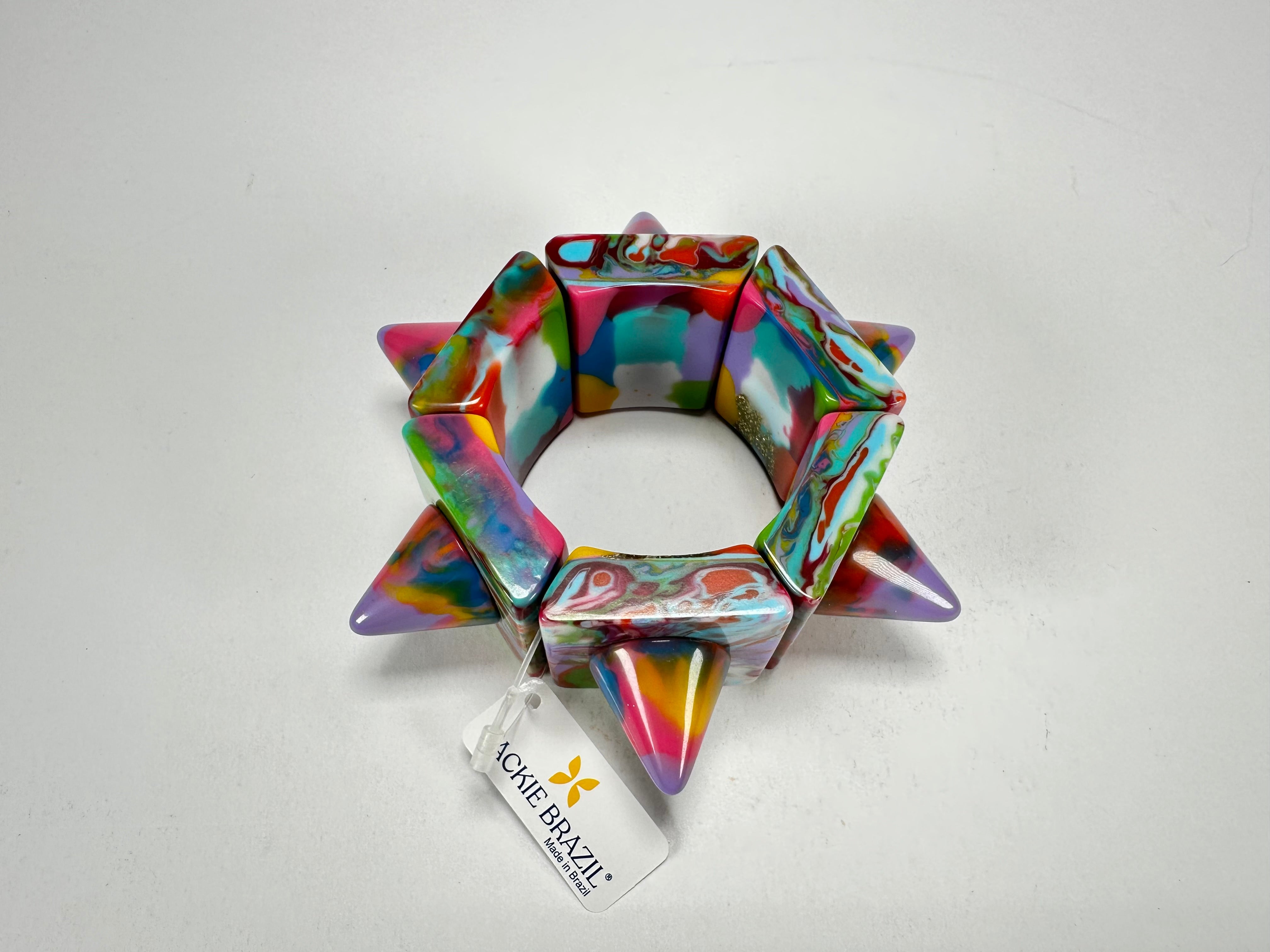 Jackie Brazil "Spike" Kandinsky Sabrina x Cones Elasticated Bracelet ( B0220 )