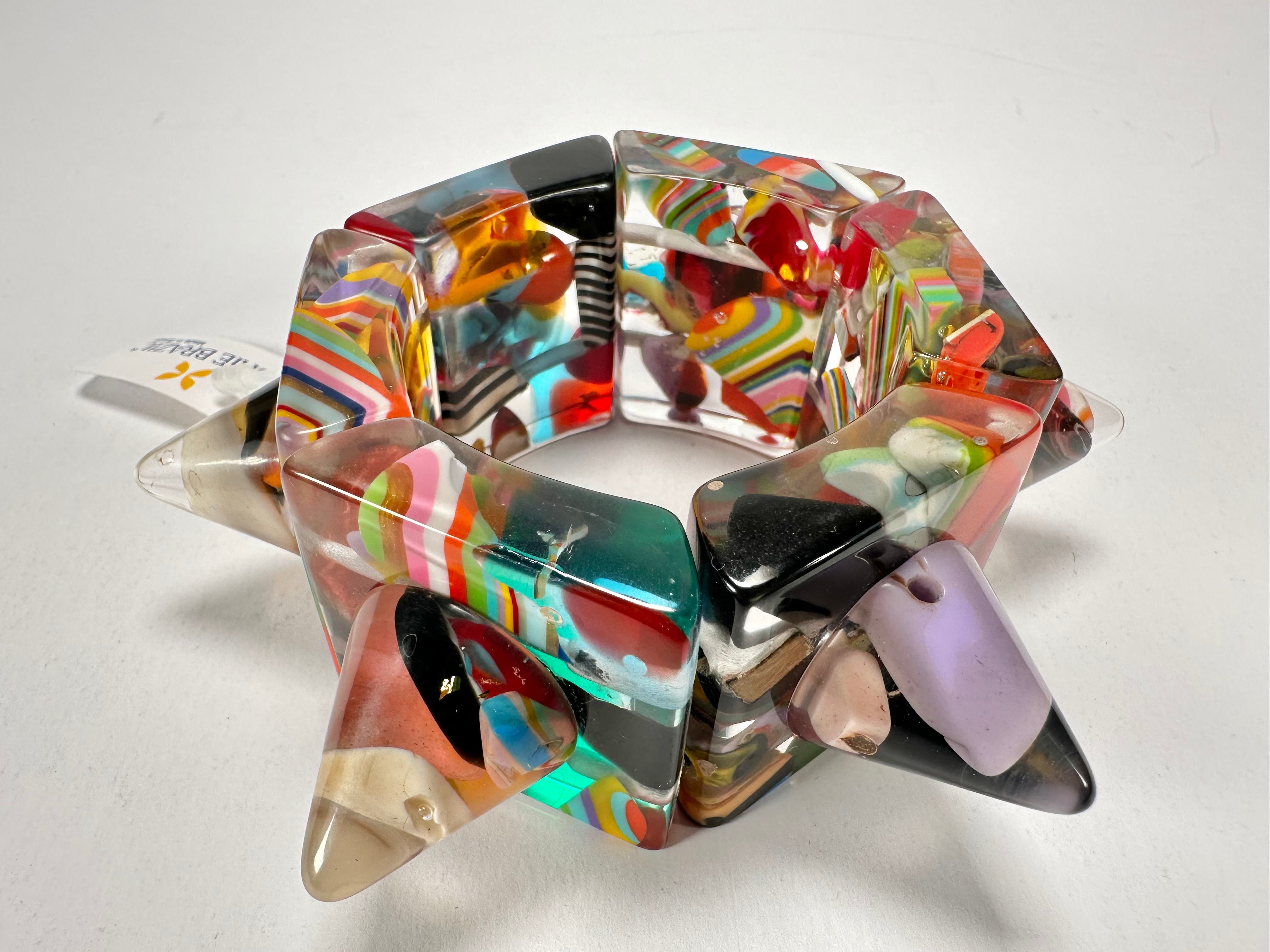 Jackie Brazil "Spike" Cascade Sabrina x Cones Elasticated Bracelet ( B0220 )