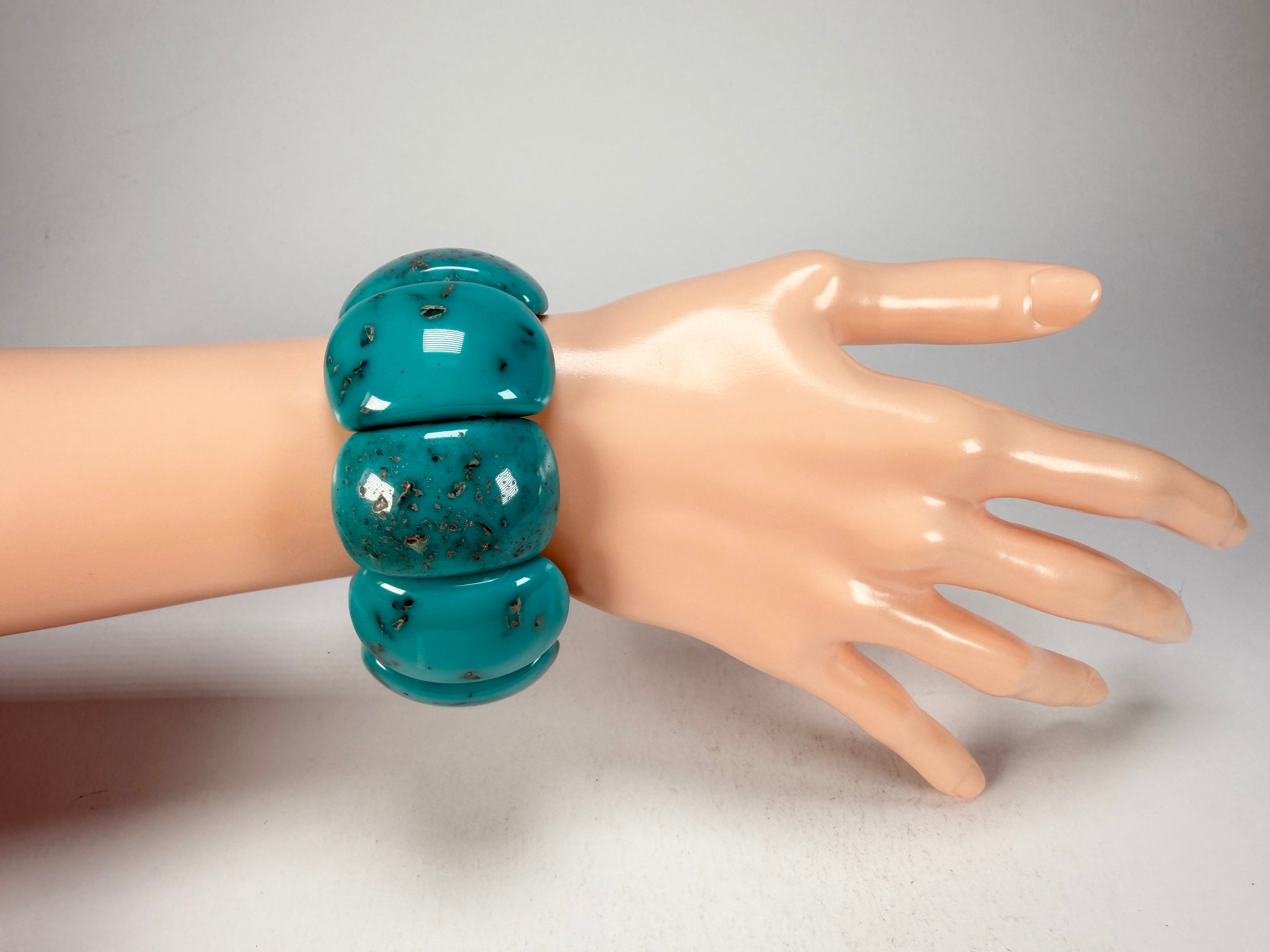 Jackie Brazil "Maria" Turquoise Mix Elasticated Bracelet ( B0217 )